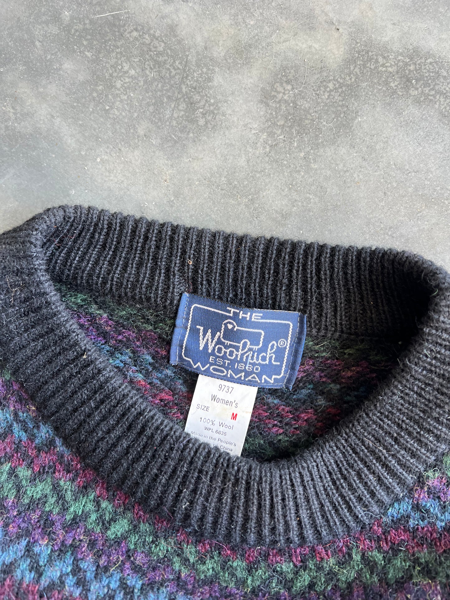 Vintage 80s Woolrich Horse Knit Sweater - M
