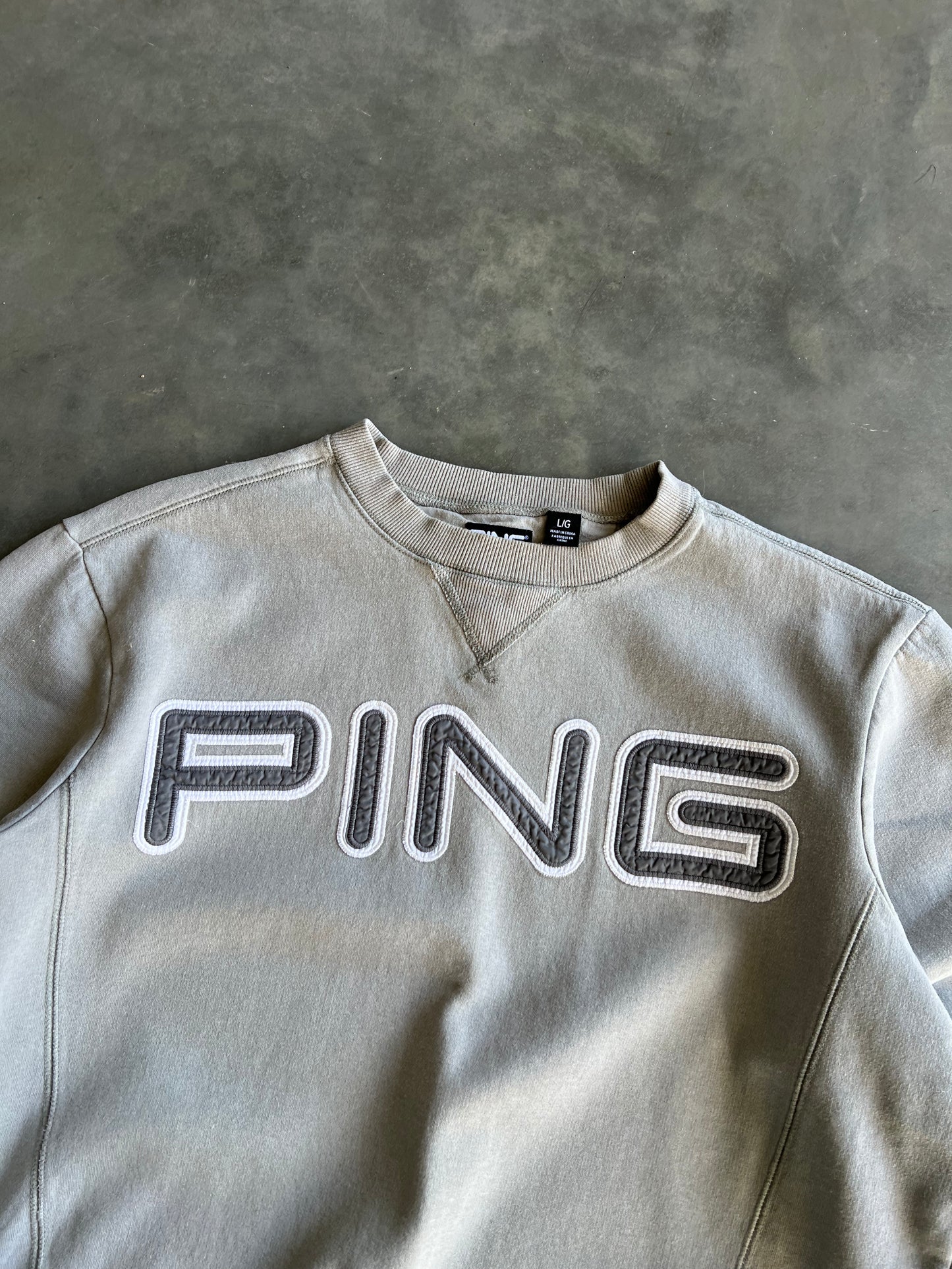 Vintage Grey PING Golf Crew - L