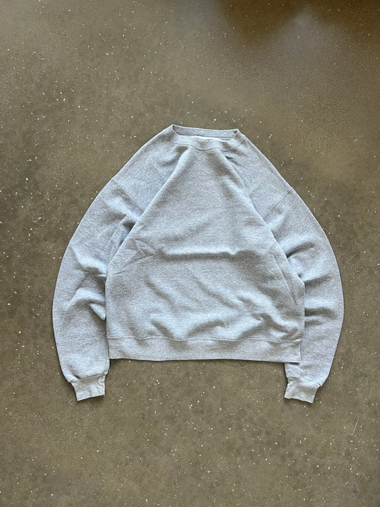 Vintage Grey Blank Crewneck Sweatshirt - M