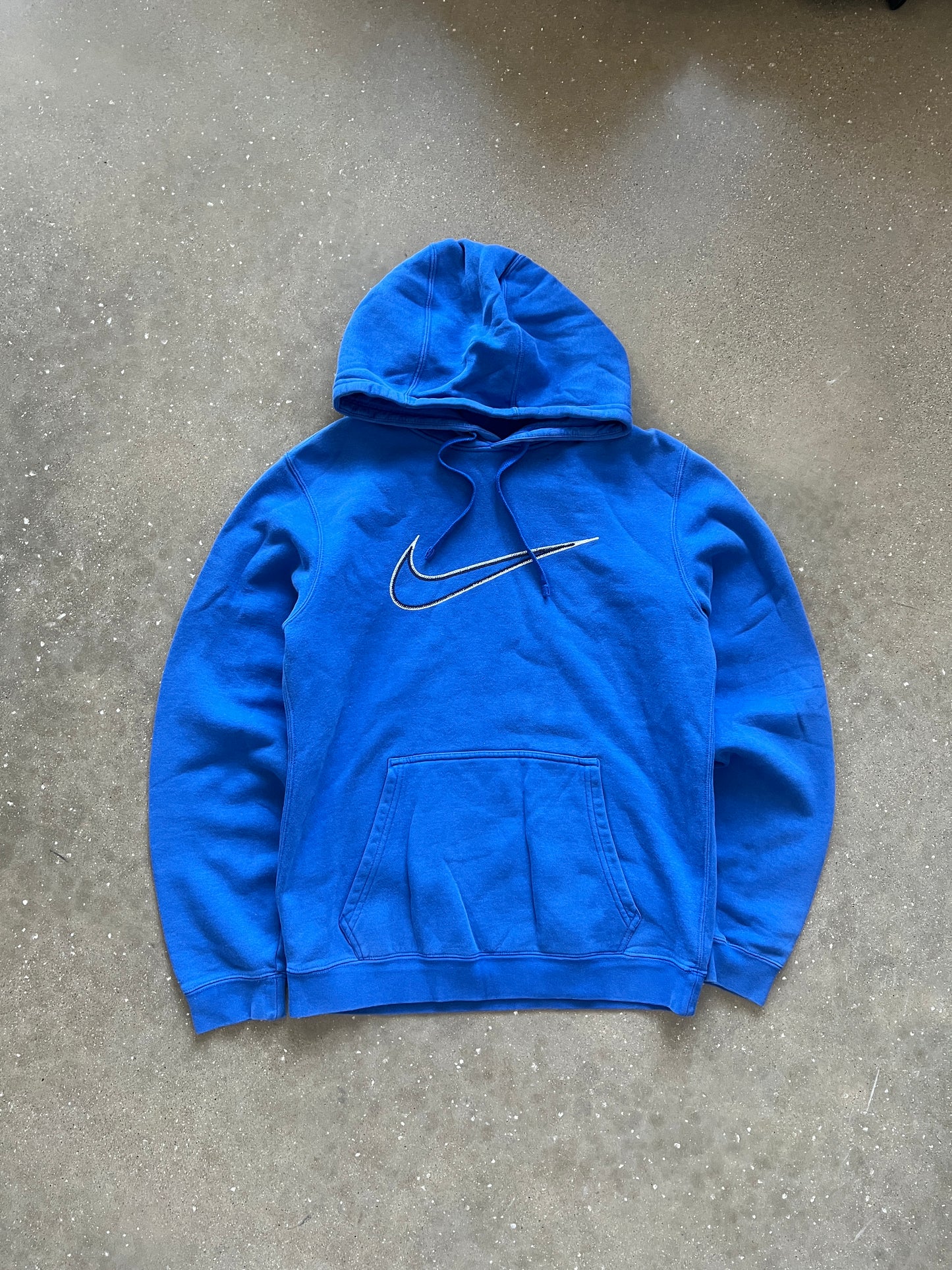 Vintage Sky Blue Nike Swoosh Hoodie - L