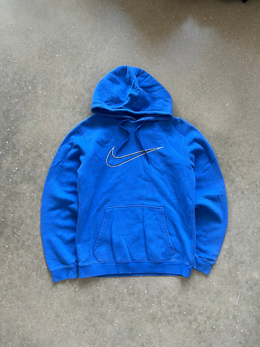 Vintage Sky Blue Nike Swoosh Hoodie - L