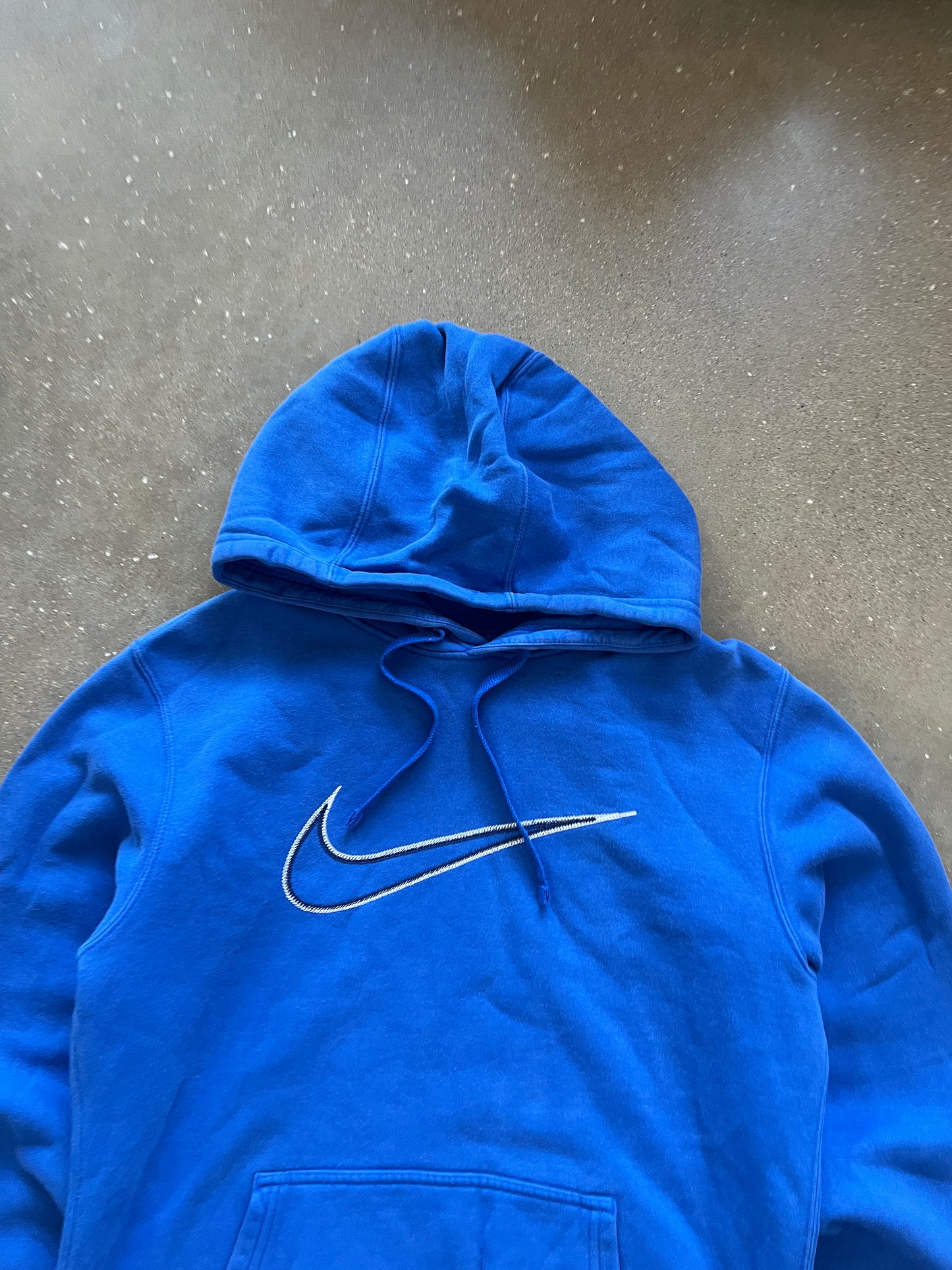 Vintage Sky Blue Nike Swoosh Hoodie - L