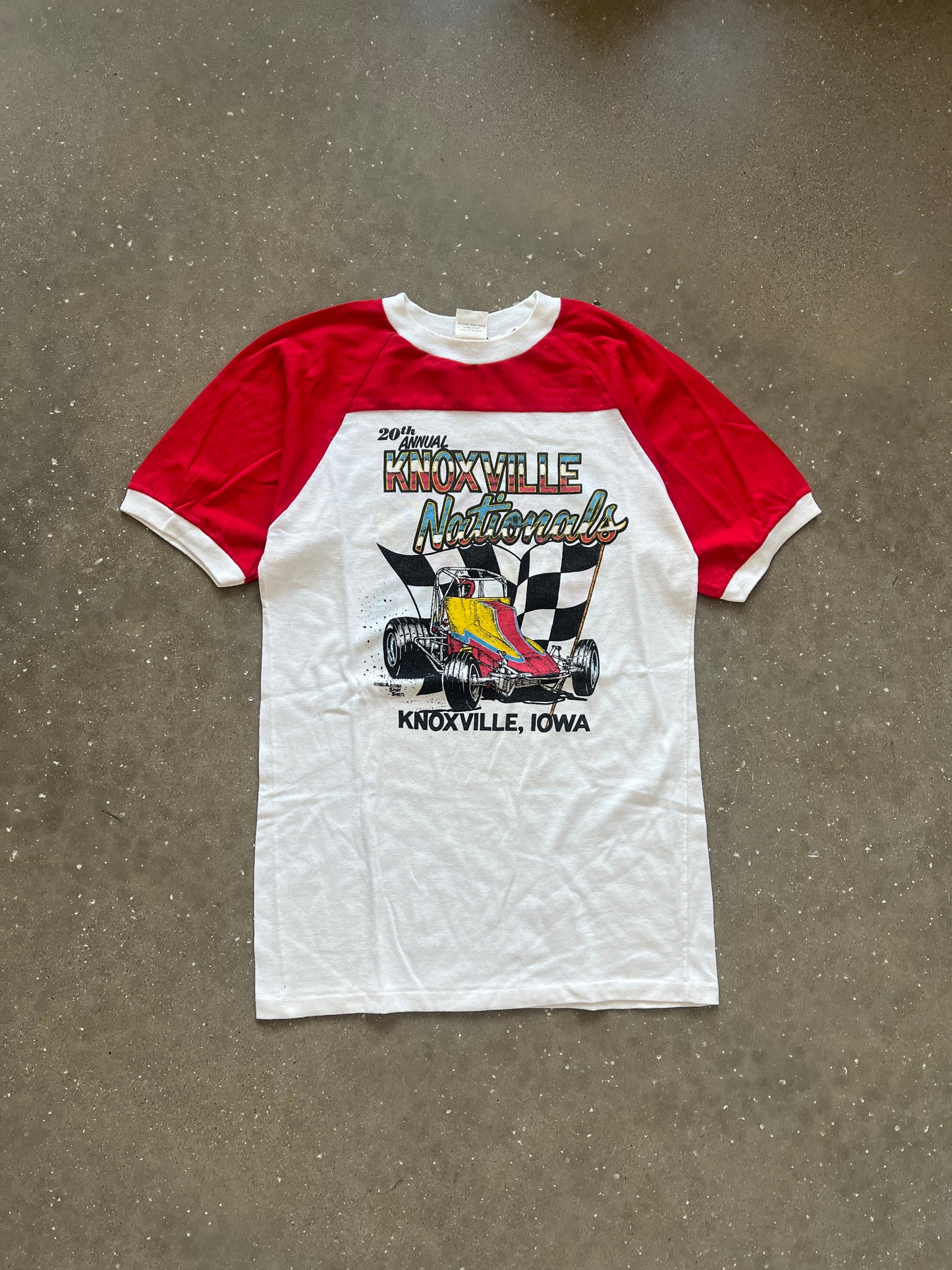Vintage Red Nascar Raglan Shirt - L