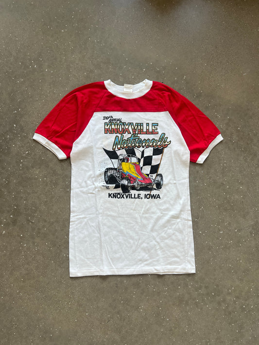 Vintage Red Nascar Raglan Shirt - L