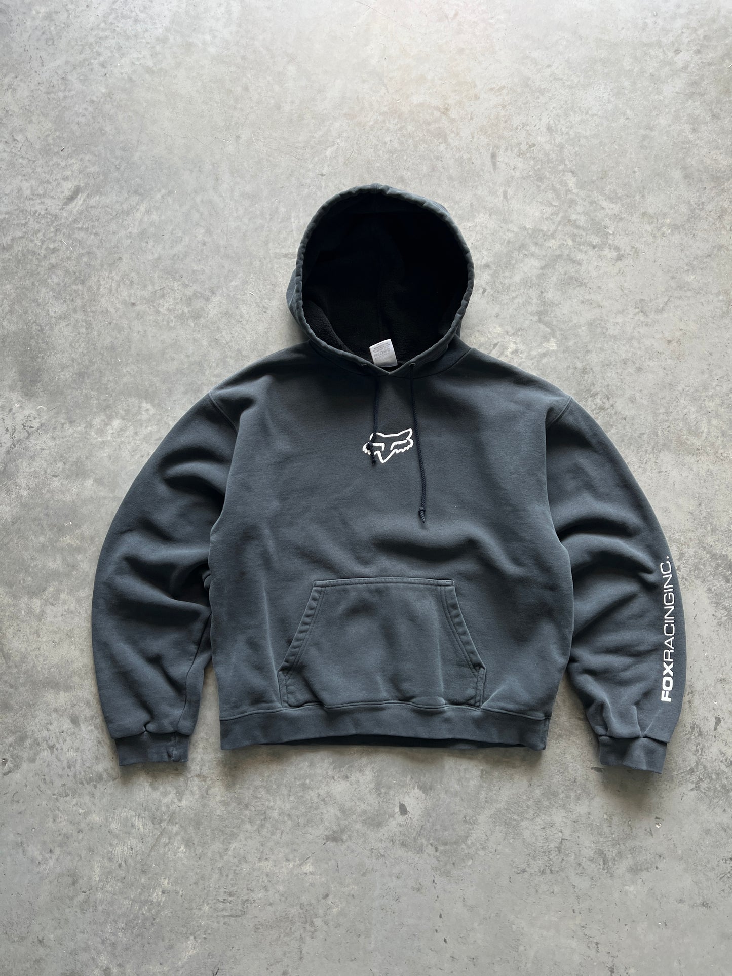 Vintage Black Fox Racing Hoodie - M