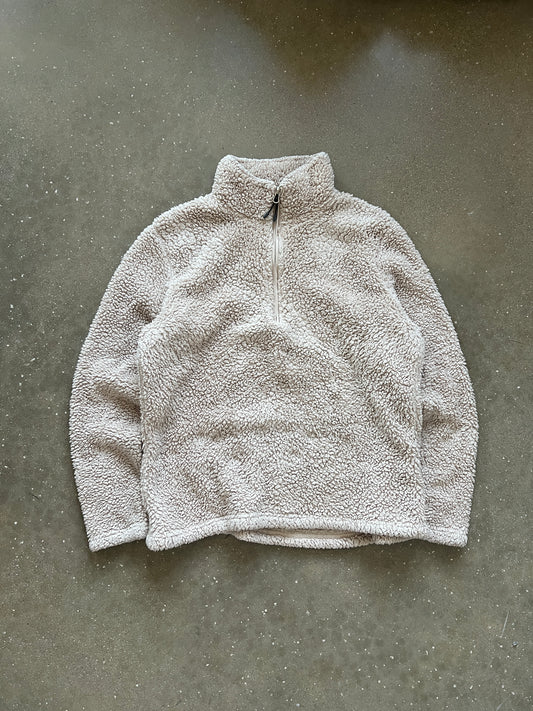 Vintage Cream Fleece Jacket - L
