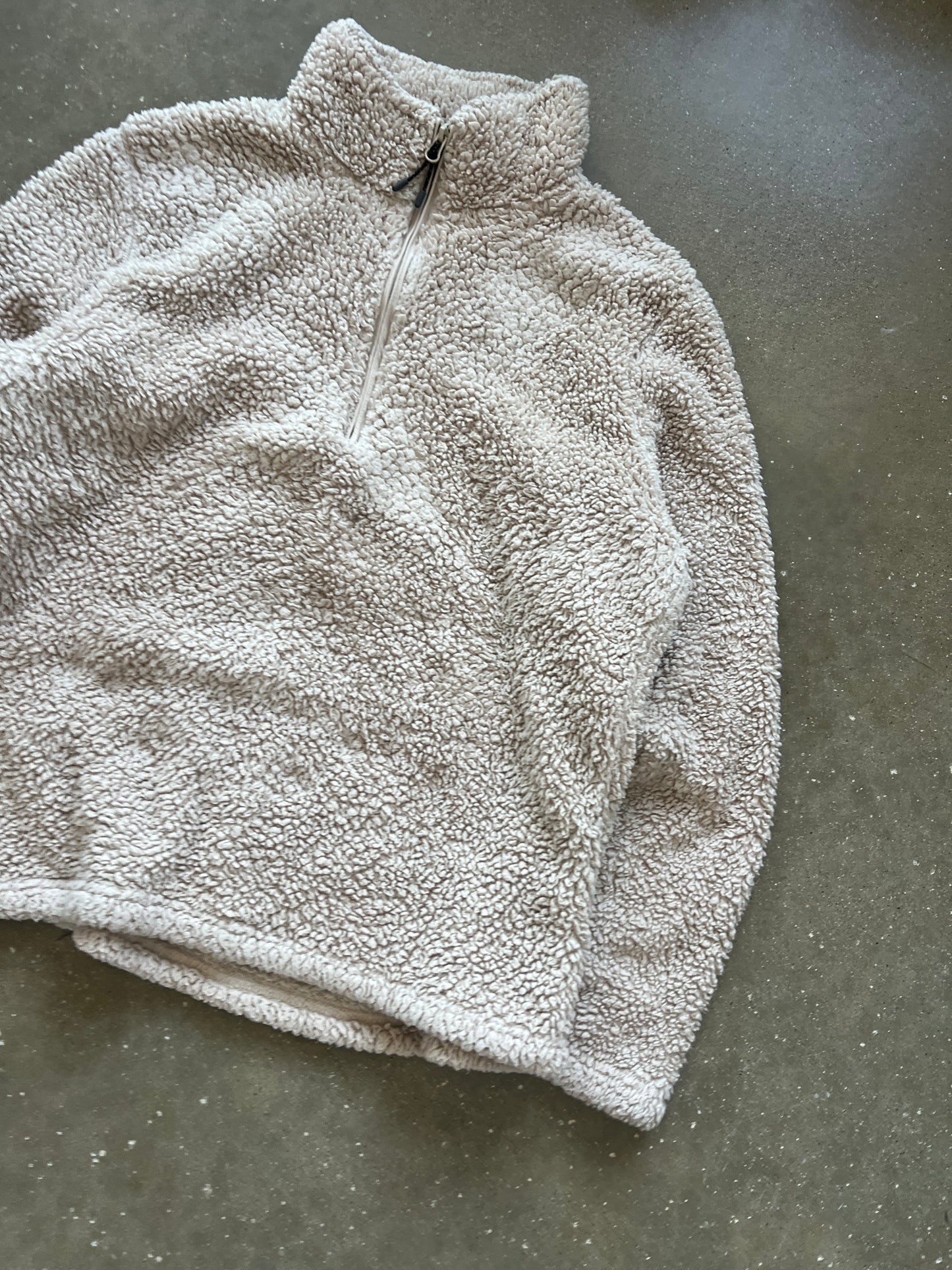 Vintage Cream Fleece Jacket - L