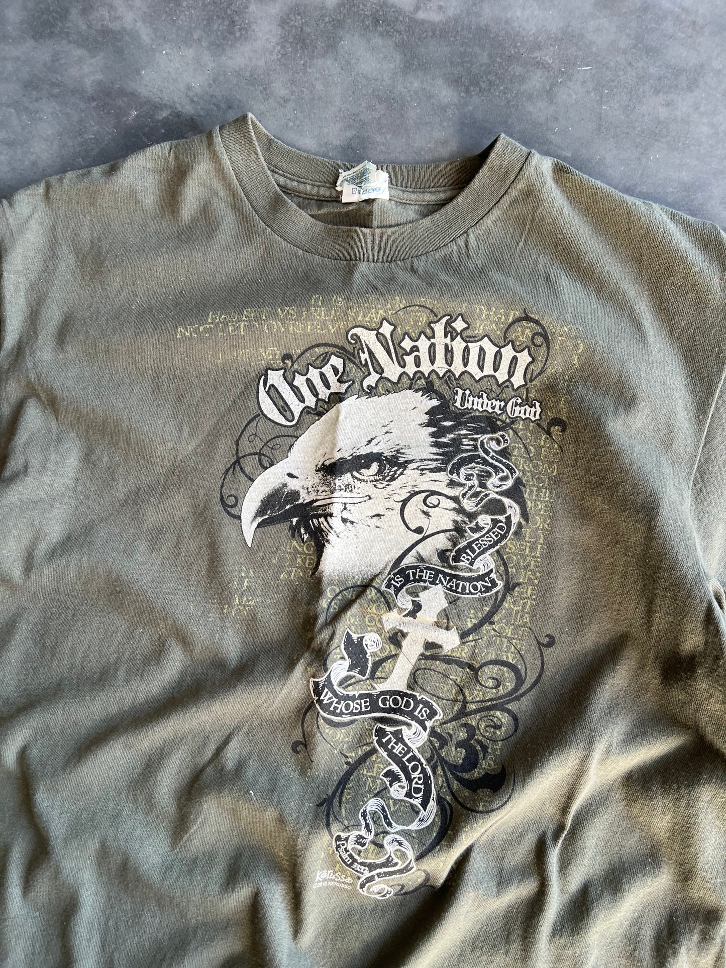 Vintage Light Green Eagle Shirt - L