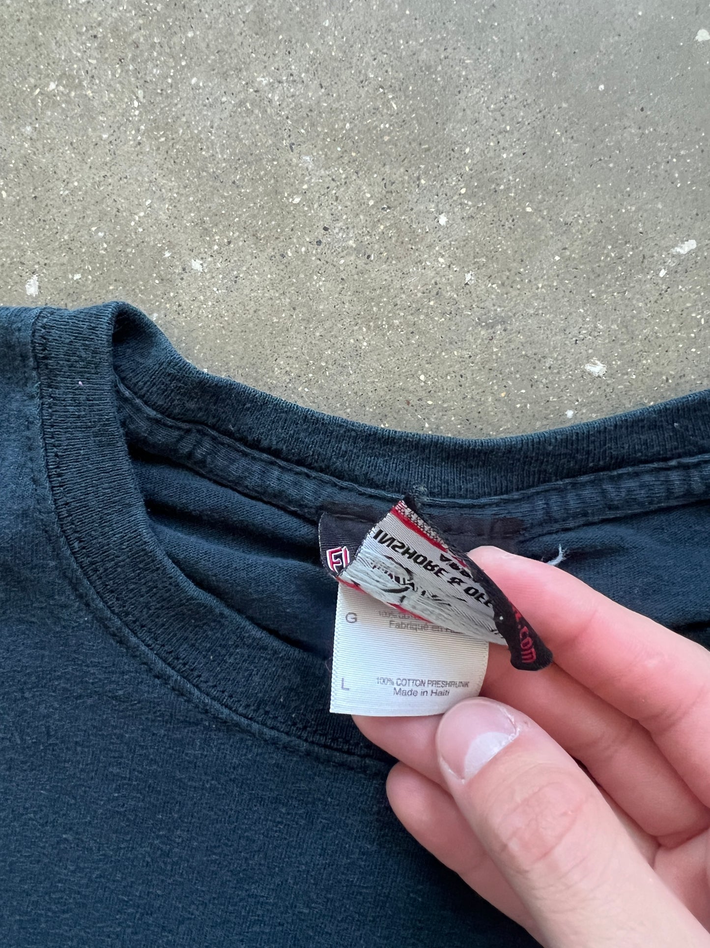 Vintage Navy Blue Fishing Shirt - L