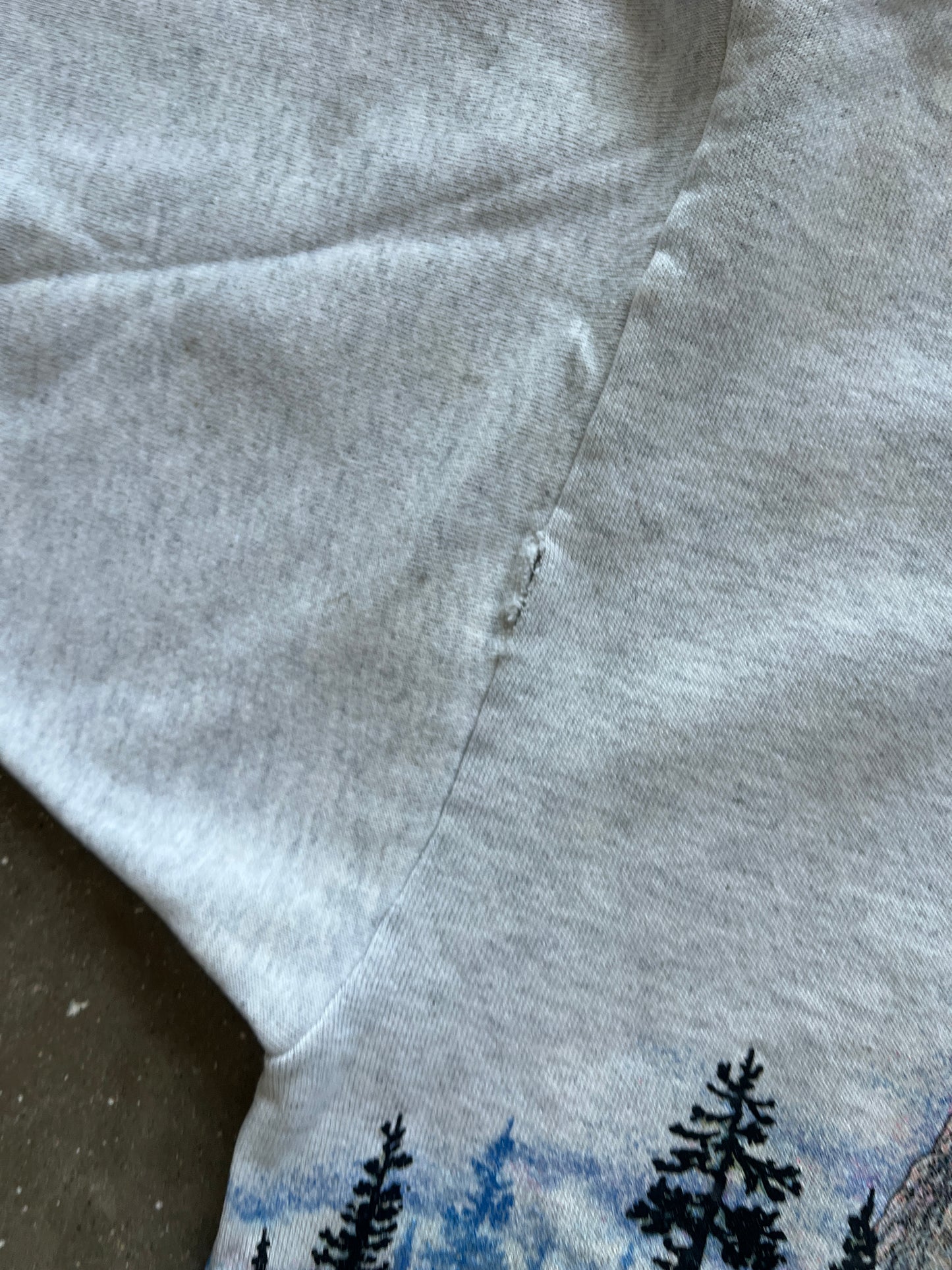 Vintage White Mt Rushmore Crew - L