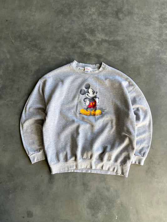 Vintage Grey Mickey Mouse Crew - XXL