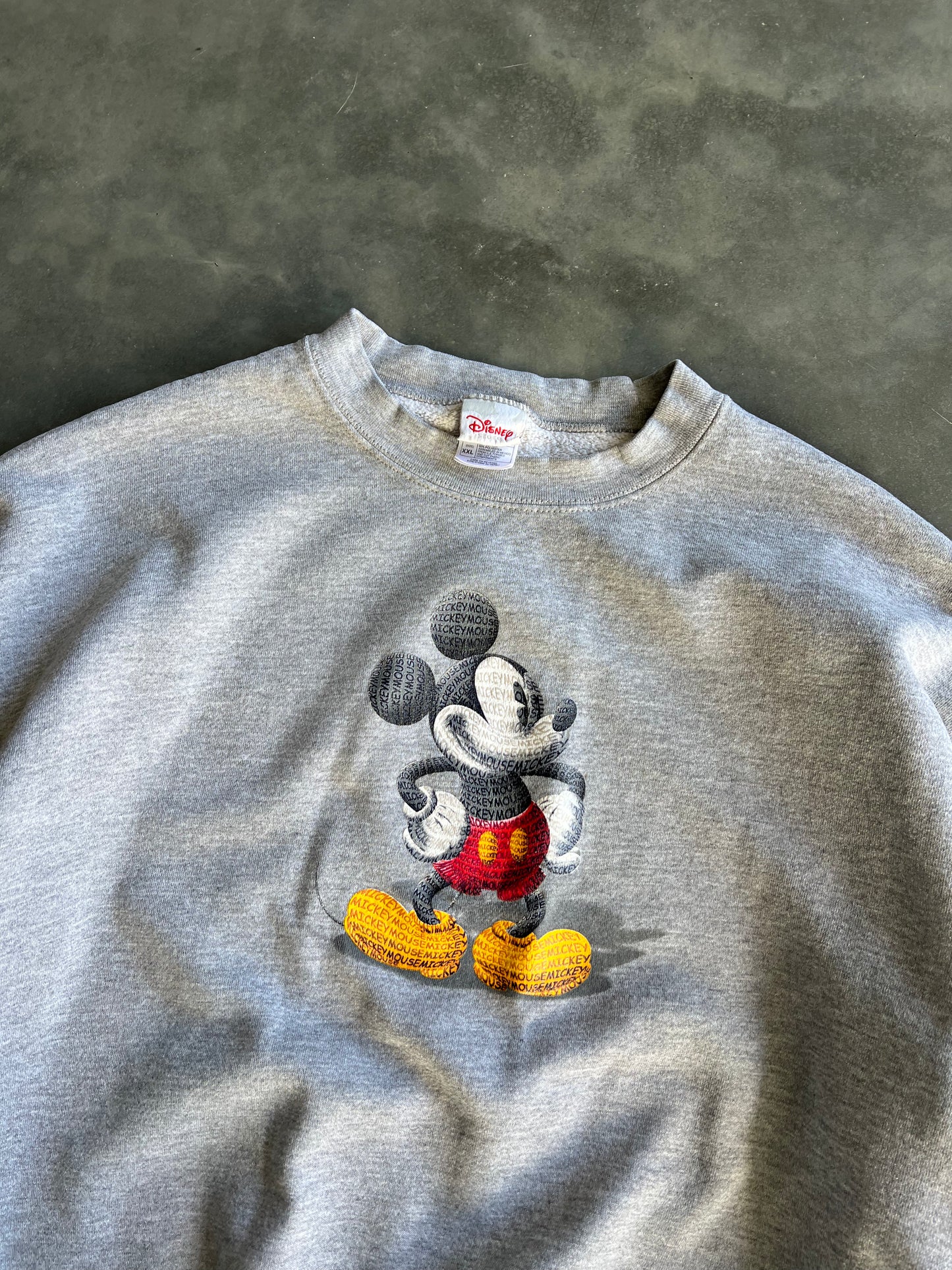 Vintage Grey Mickey Mouse Crew - XXL