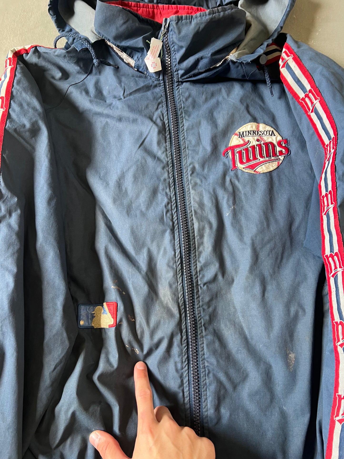 Vintage Blue Minnesota Twins Windbreaker Jacket - L