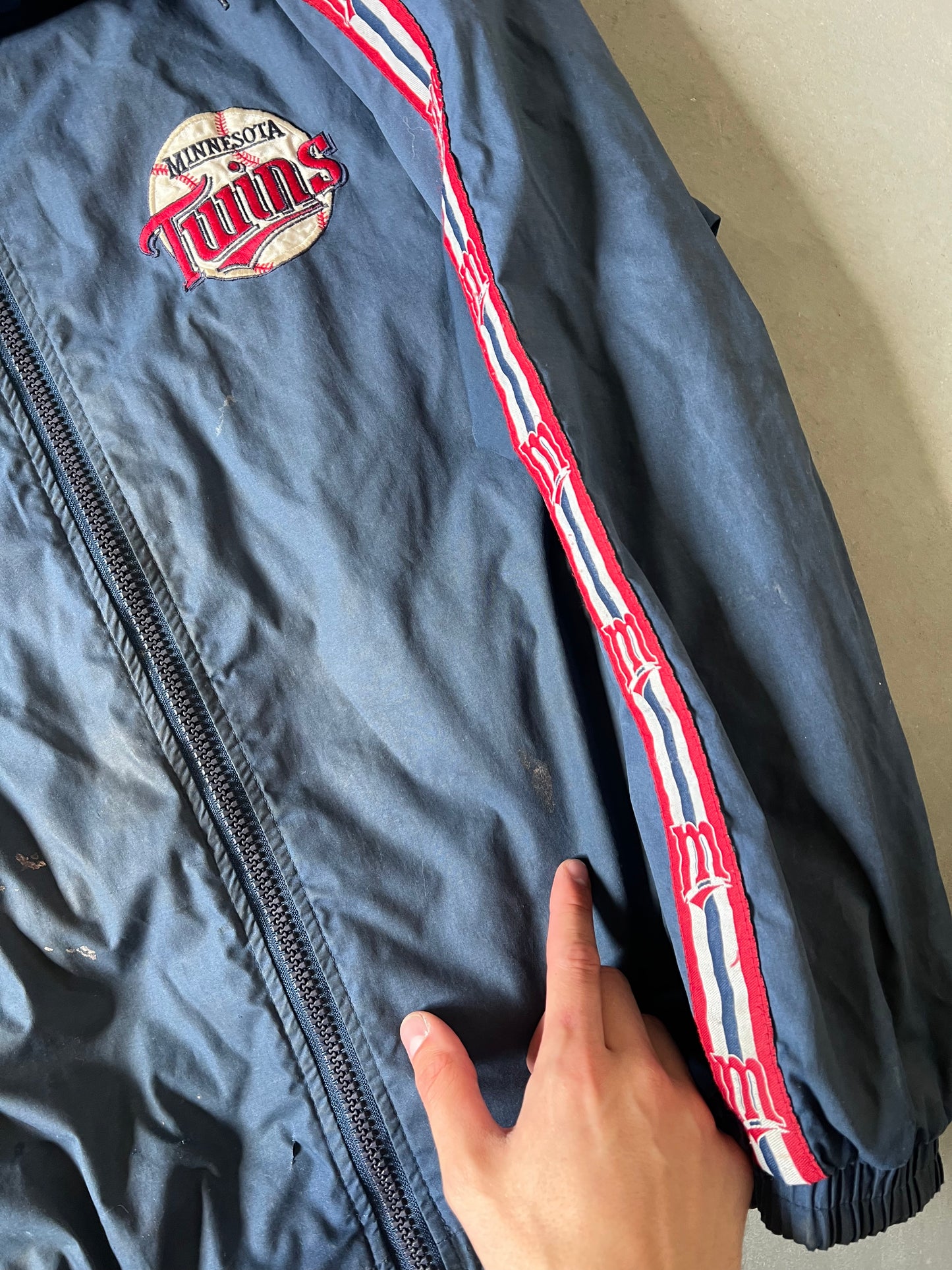 Vintage Blue Minnesota Twins Windbreaker Jacket - L