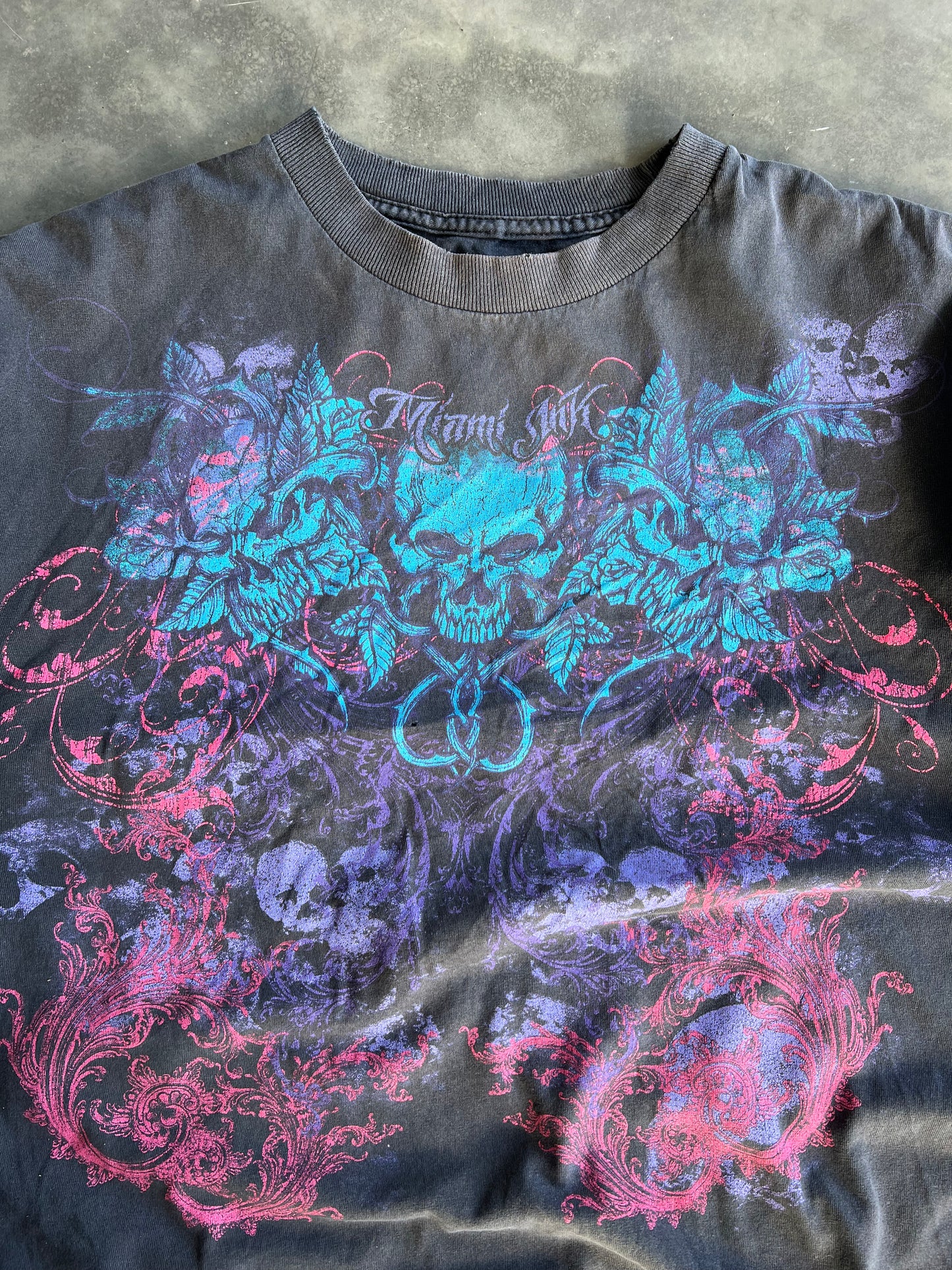 Vintage Faded Black Miami Ink Shirt - M
