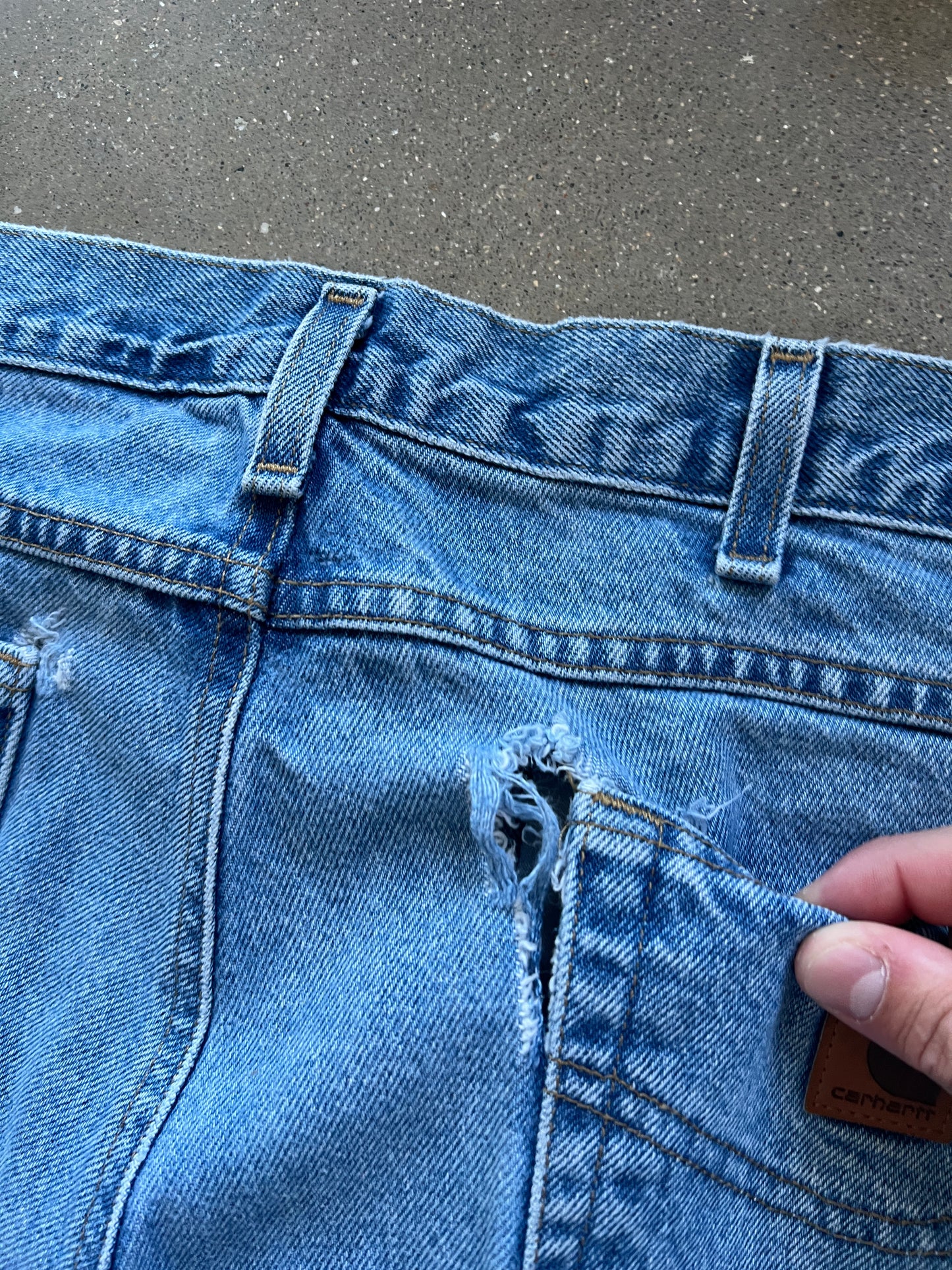 Vintage Denim Blue Carhartt Pants - 34