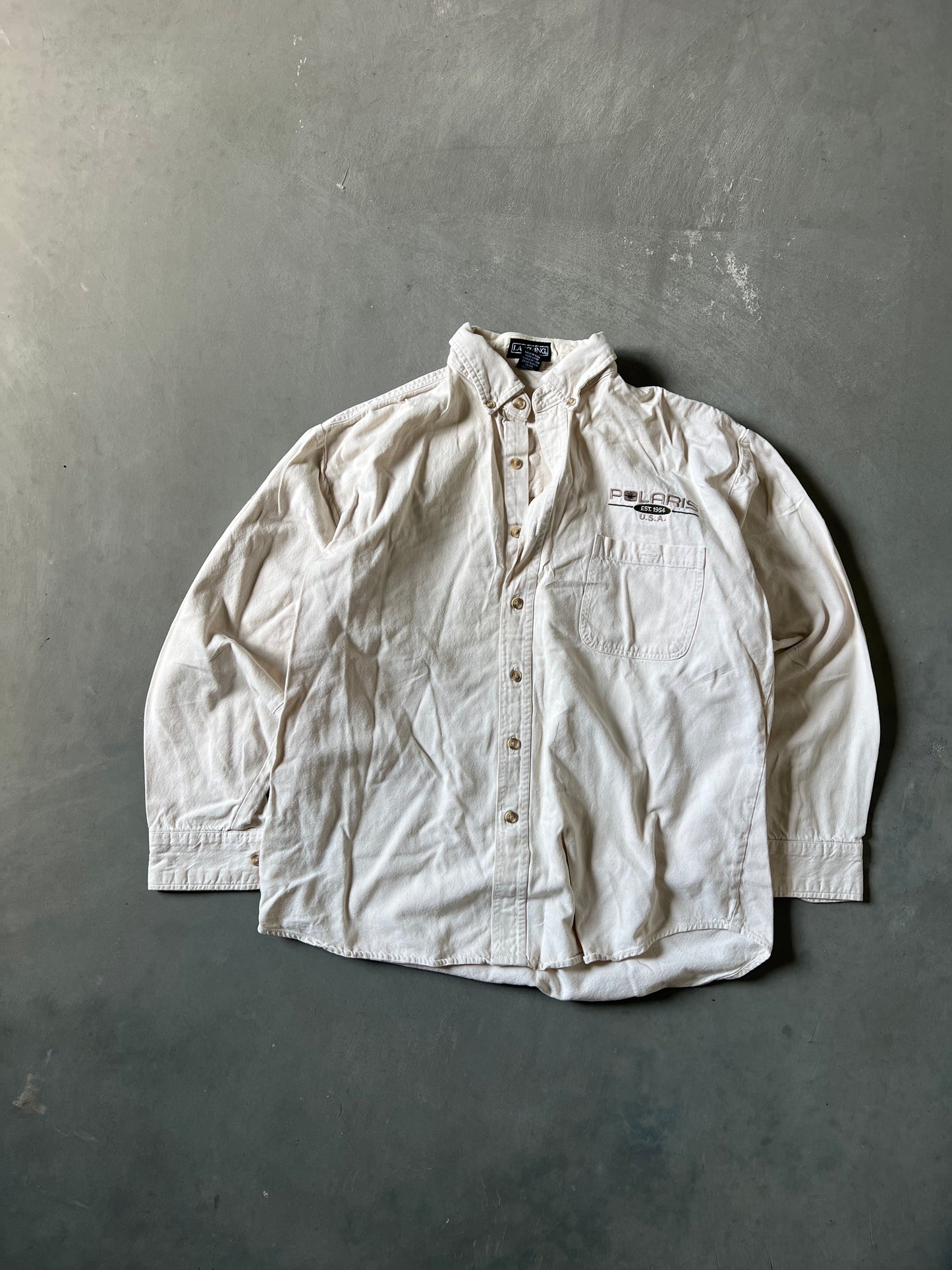 Vintage White Polaris Button Up - L