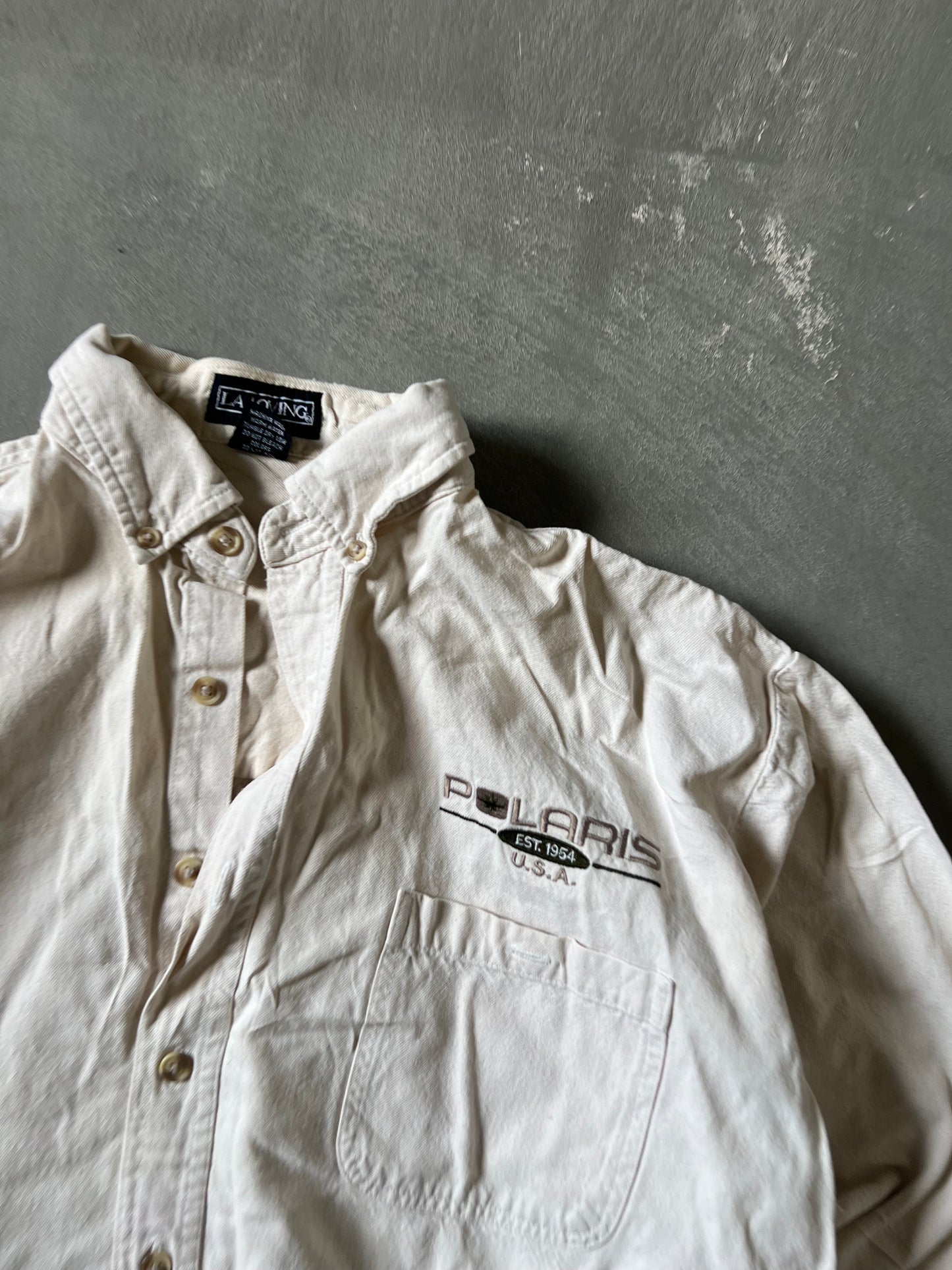Vintage White Polaris Button Up - L