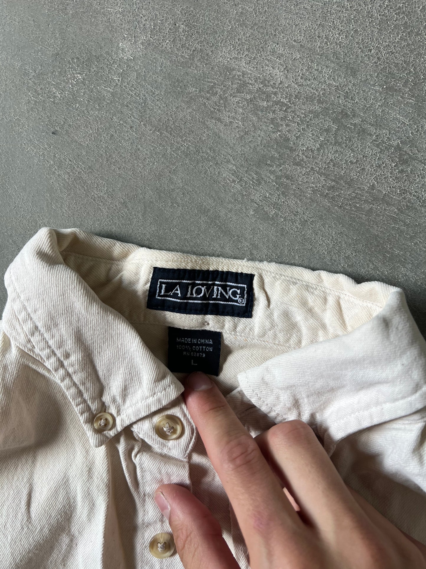Vintage White Polaris Button Up - L