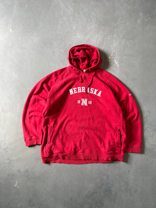 Vintage Red Nebraska Huskers Hoodie - XXL