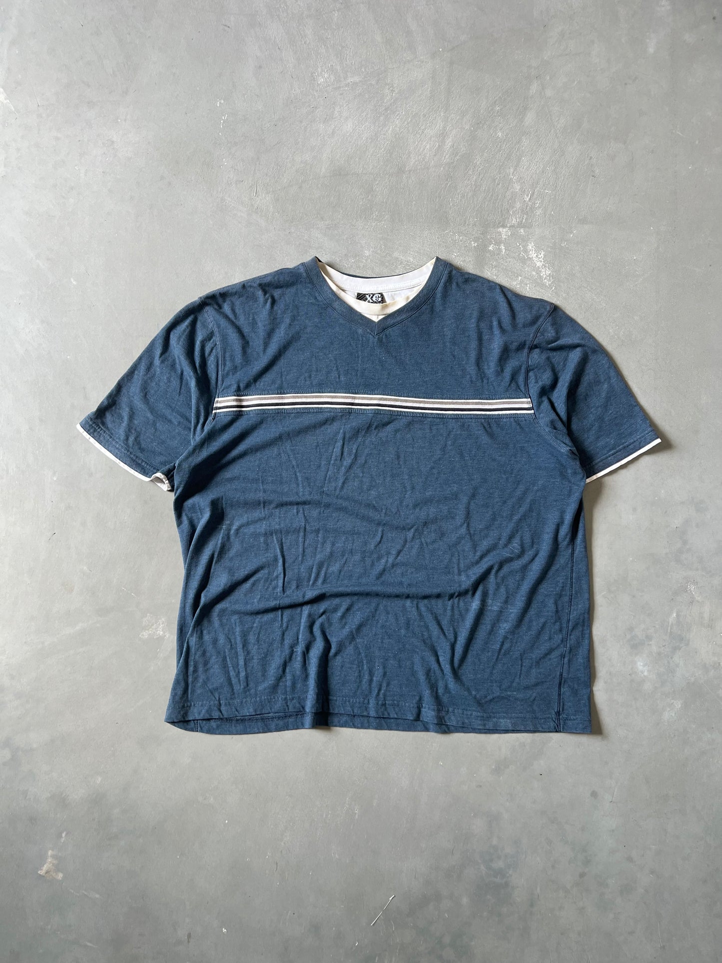 Vintage Blue Stripped Shirt - XXL