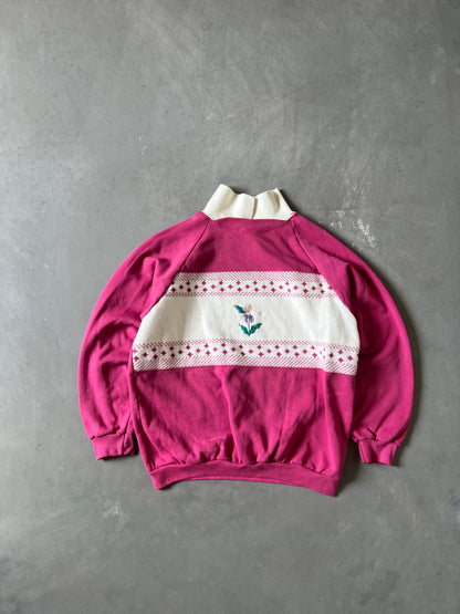 Vintage Pink Grandma Tulip Crew - M