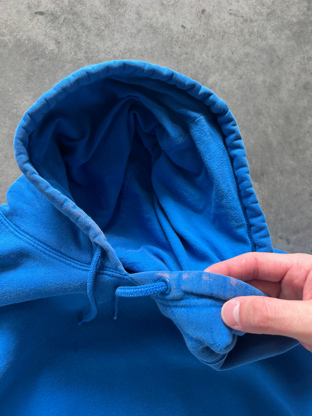 Vintage Blue Nike Swoosh Hoodie - L