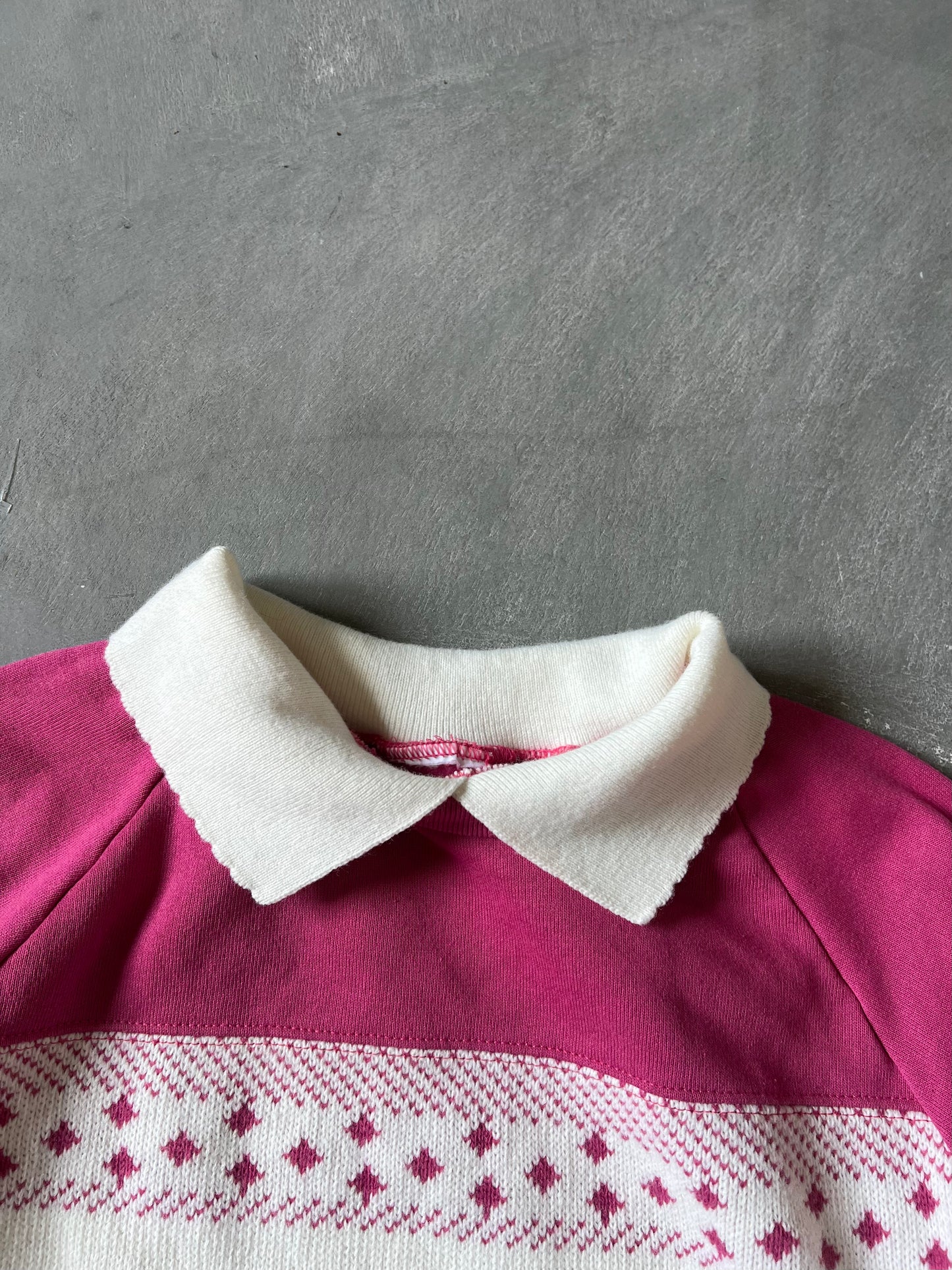 Vintage Pink Grandma Tulip Crew - M
