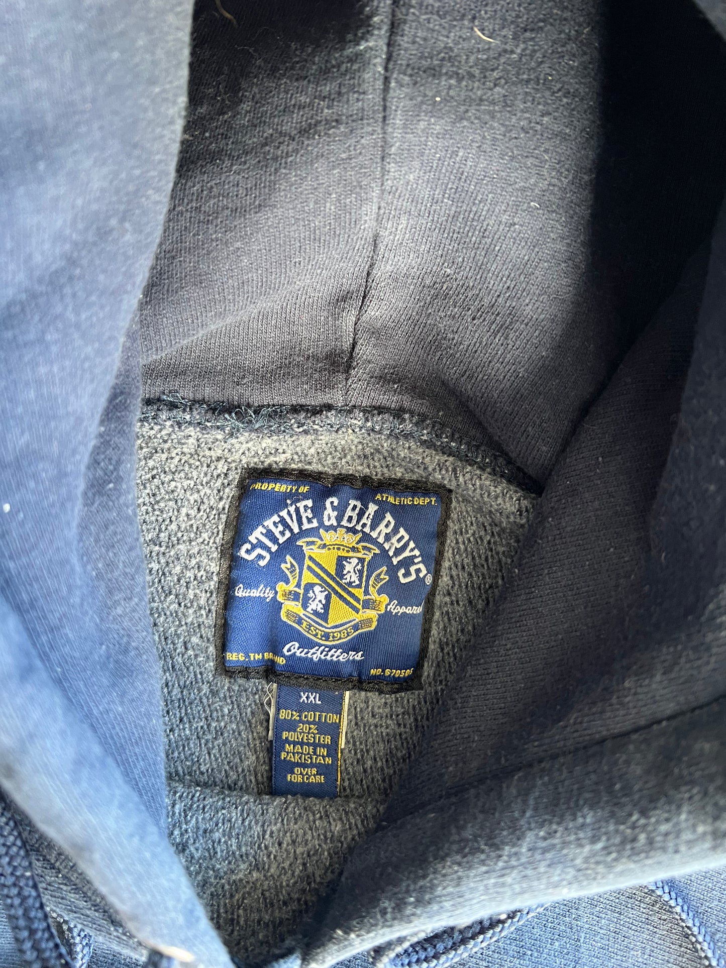 Vintage Navy Blue Ford Spellout Hoodie - XXL