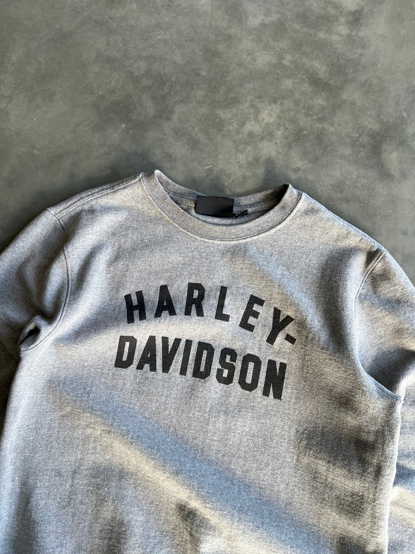 Vintage Grey Harley Davidson Crew - M