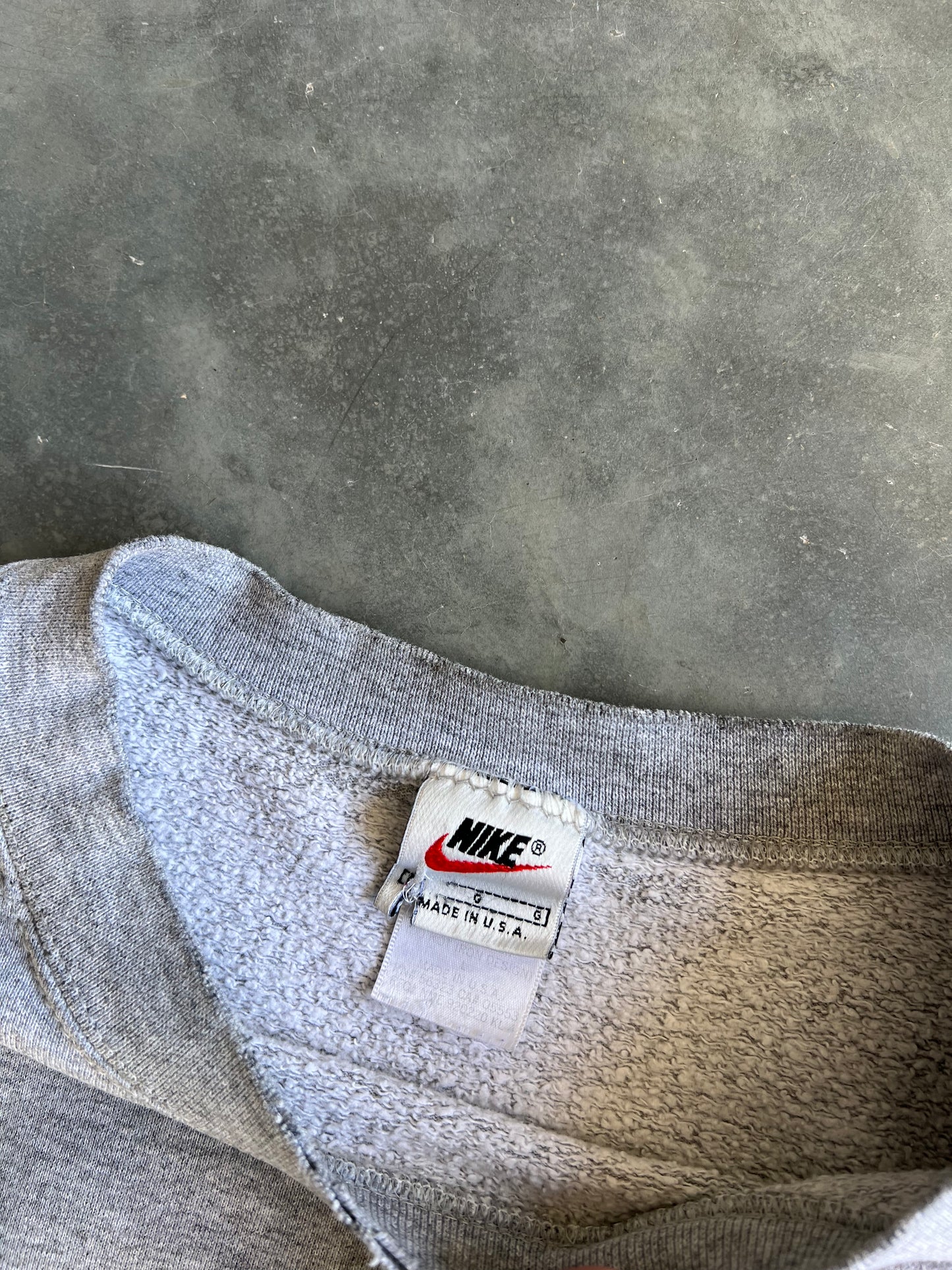 Vintage Grey Nike Swoosh Crew - L