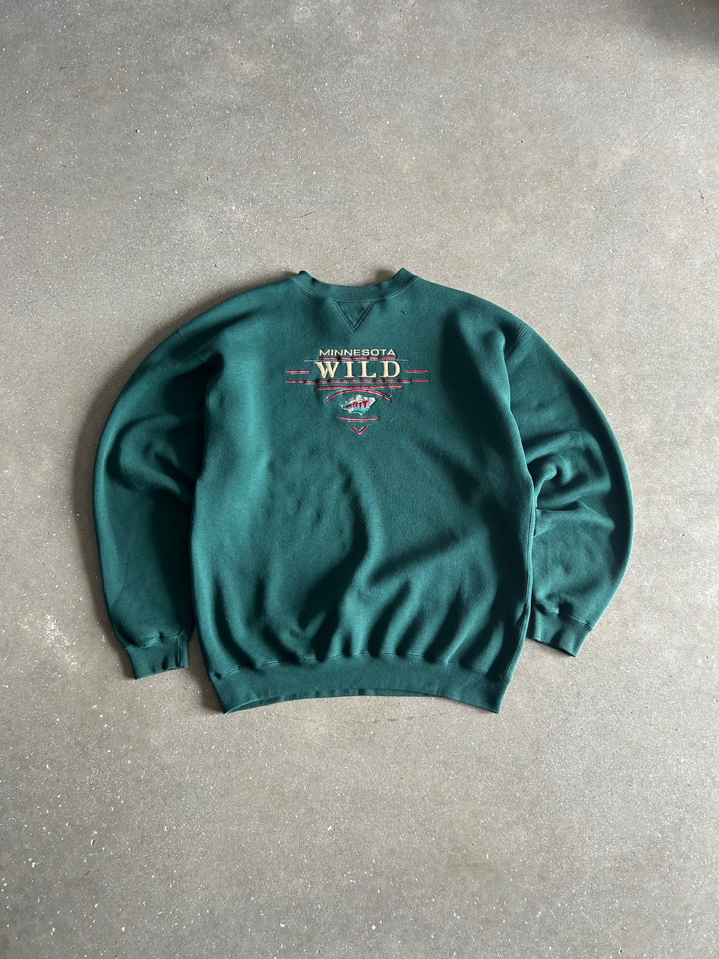 Vintage Green Minnesota Wild Crew - L