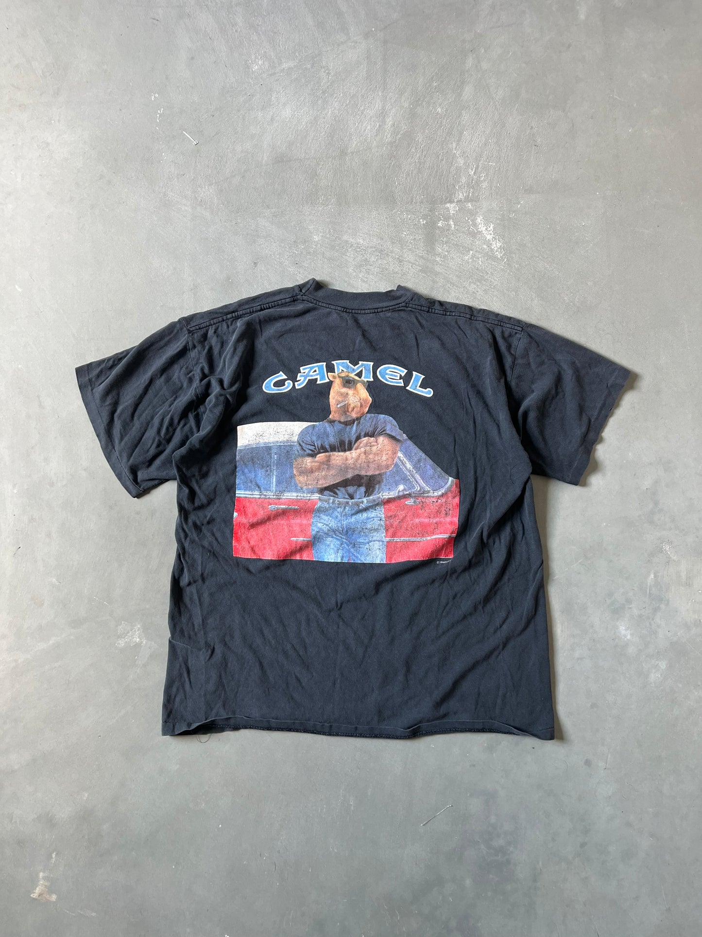 Vintage Faded Black Camel Cigarettes Shirt - XL