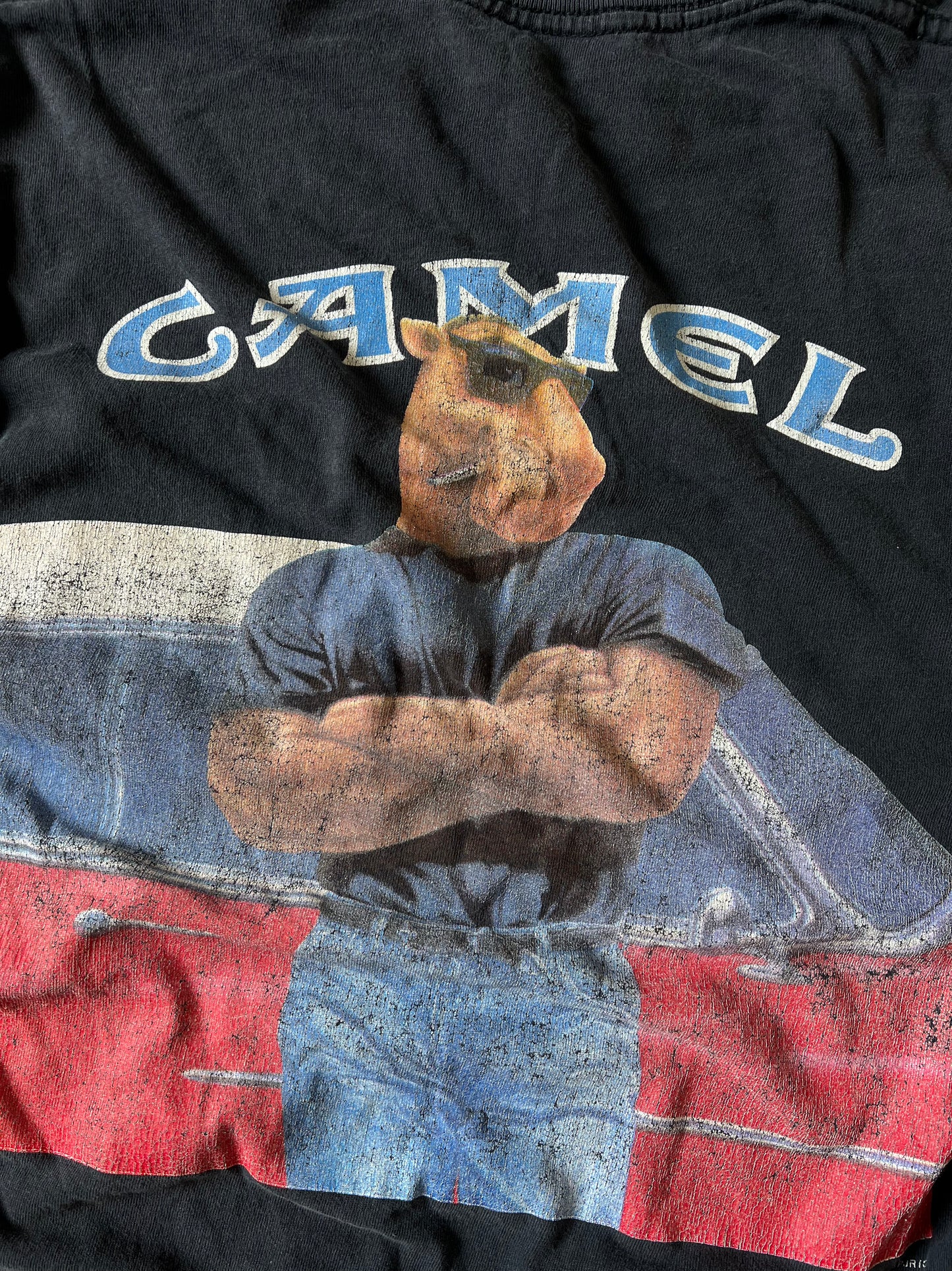 Vintage Faded Black Camel Cigarettes Shirt - XL
