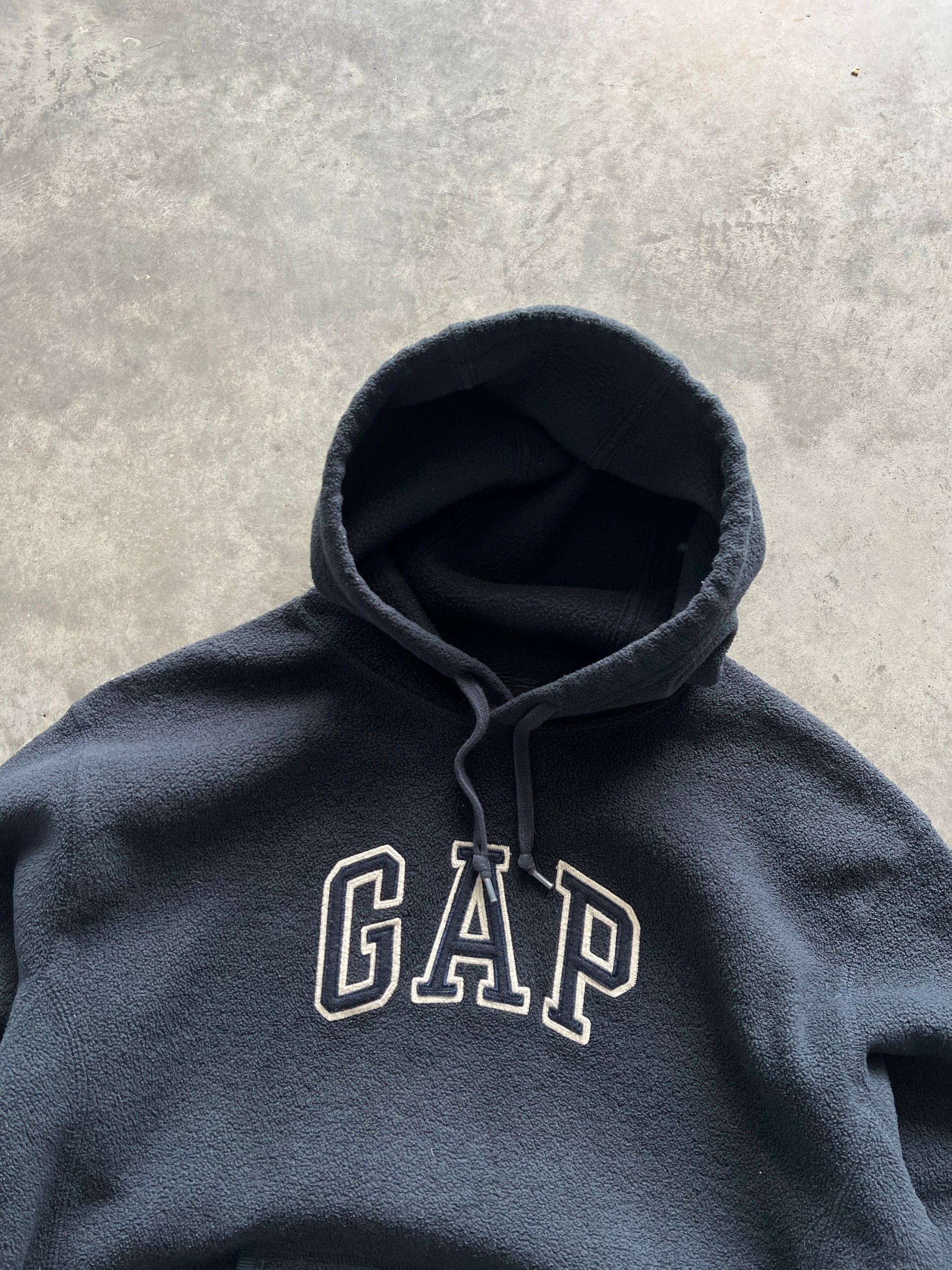 Vintage Black Gap Fleece Hoodie - S