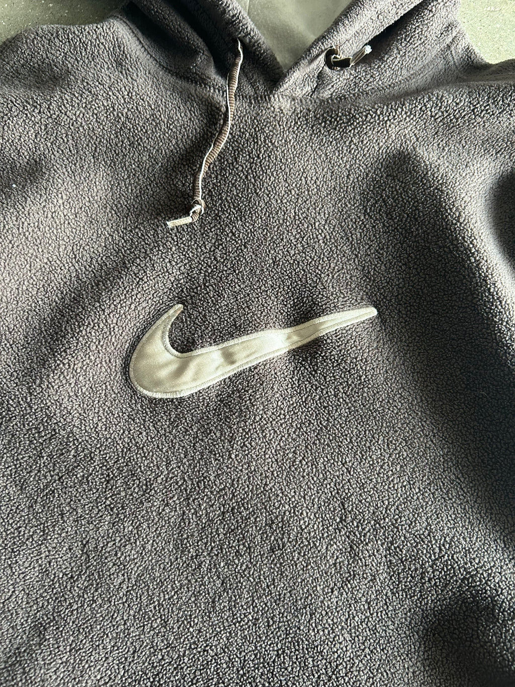 Vintage Mocha Brown Nike Swoosh Fleece - L