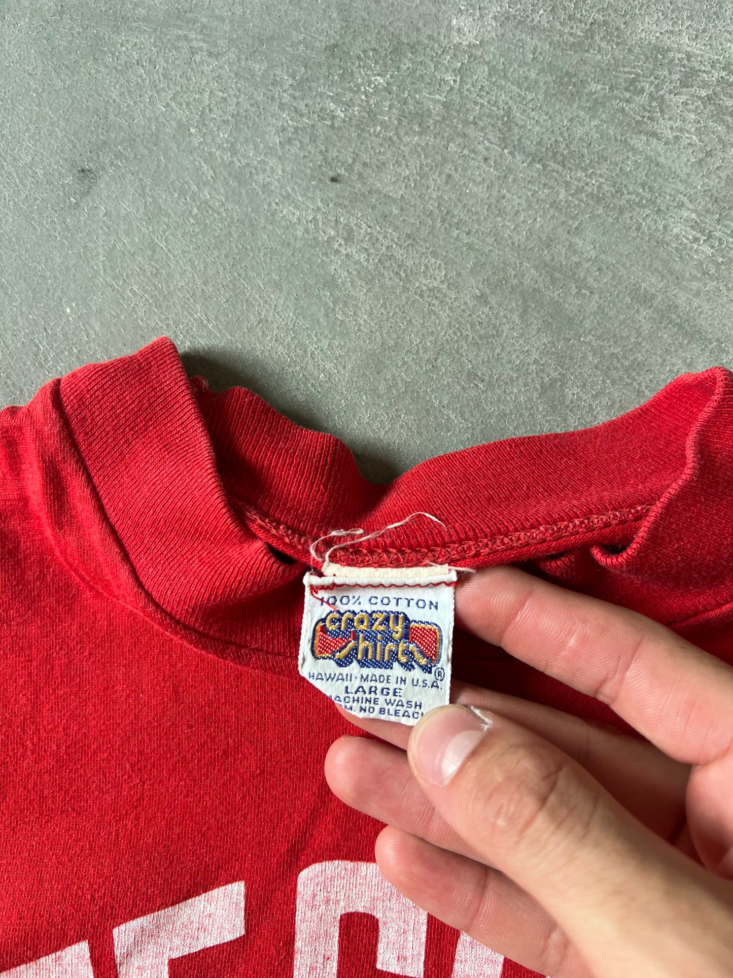 Vintage Red Lifeguard Wakiki Beach Shirt - M