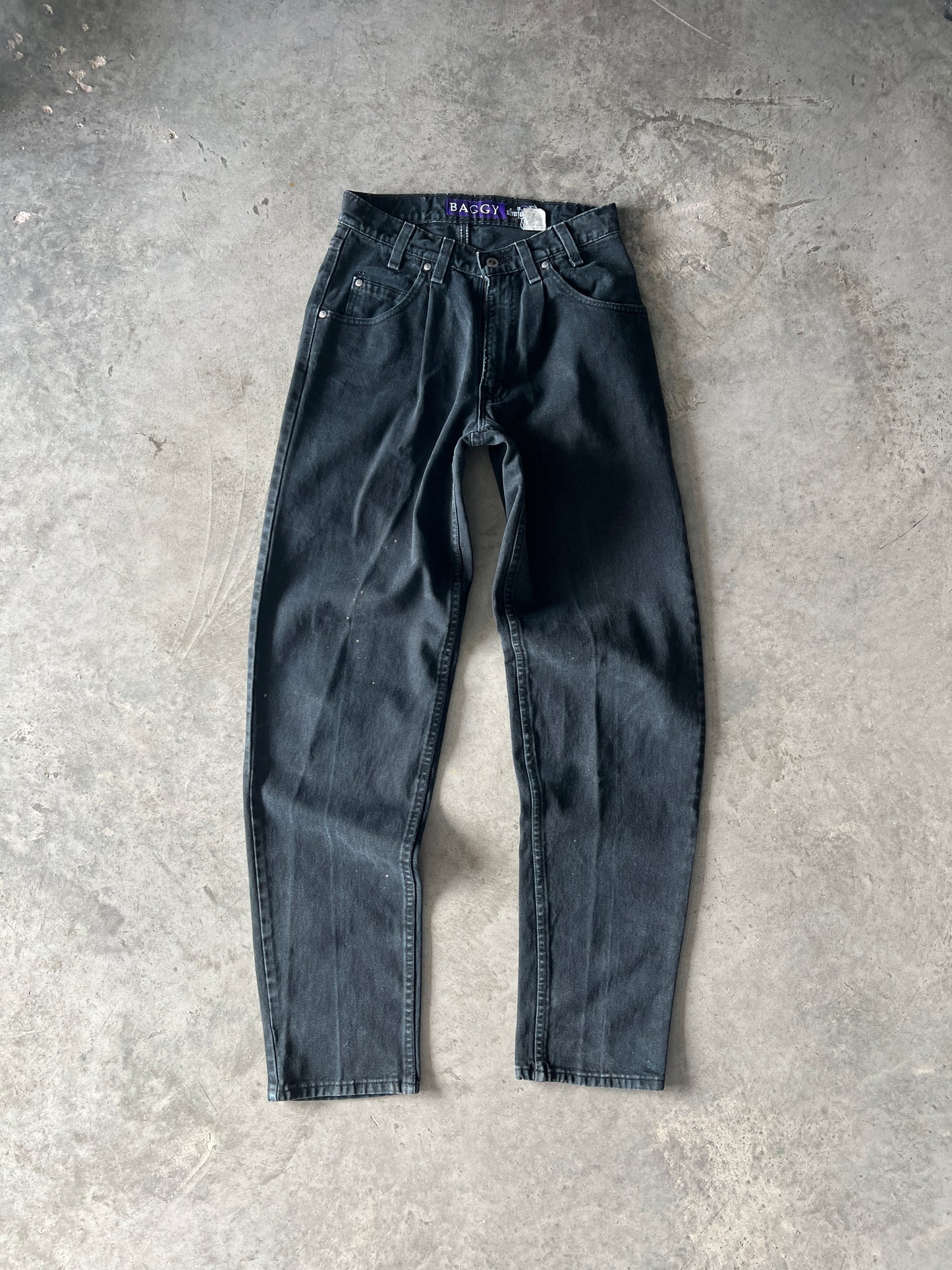 Vintage Black Levi Silver Tab Baggy Jeans - 28x33