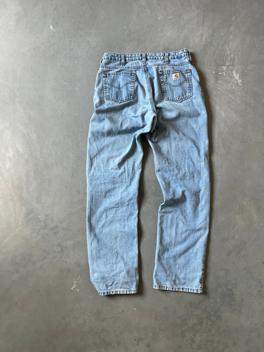 Vintage Faded Blue Carhartt Pants - 12x34