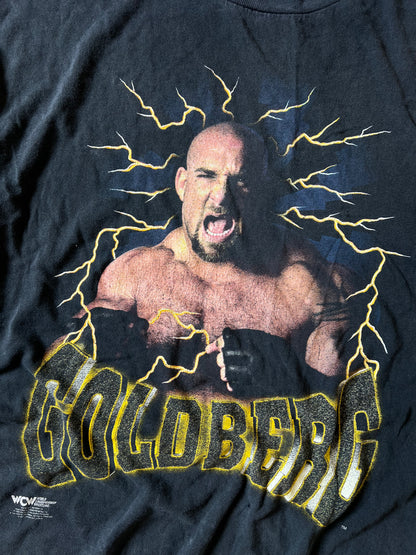 Vintage Faded Black Goldberg Wrestling Shirt - XXL