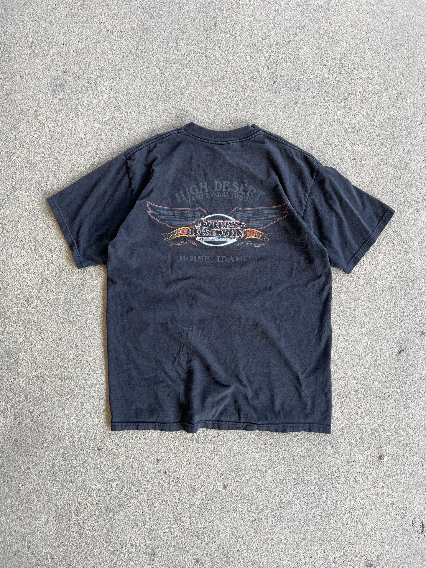 Vintage Black Harley Davidson Shirt - L