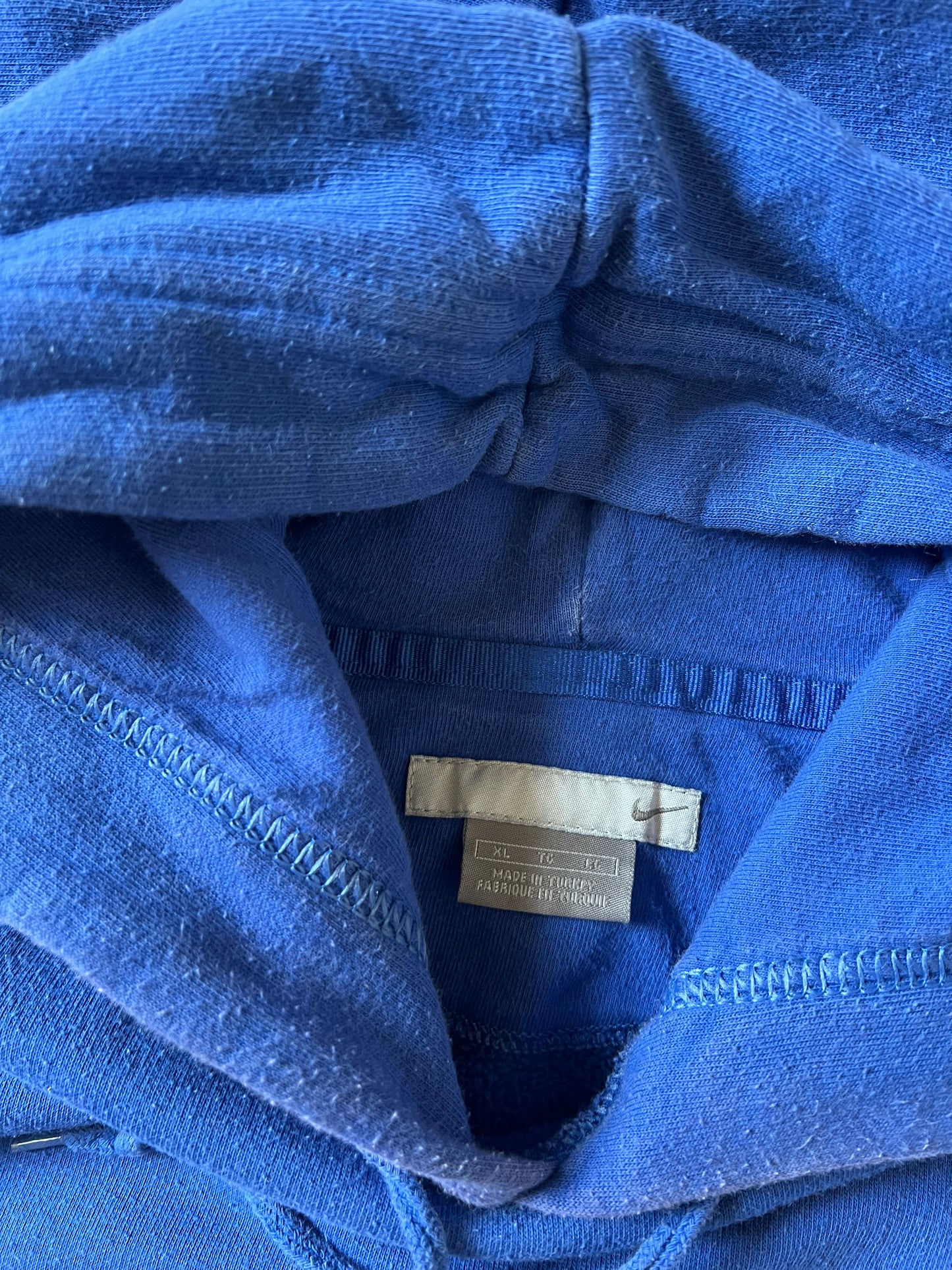 Vintage Blue Nike Swoosh Hoodie - L