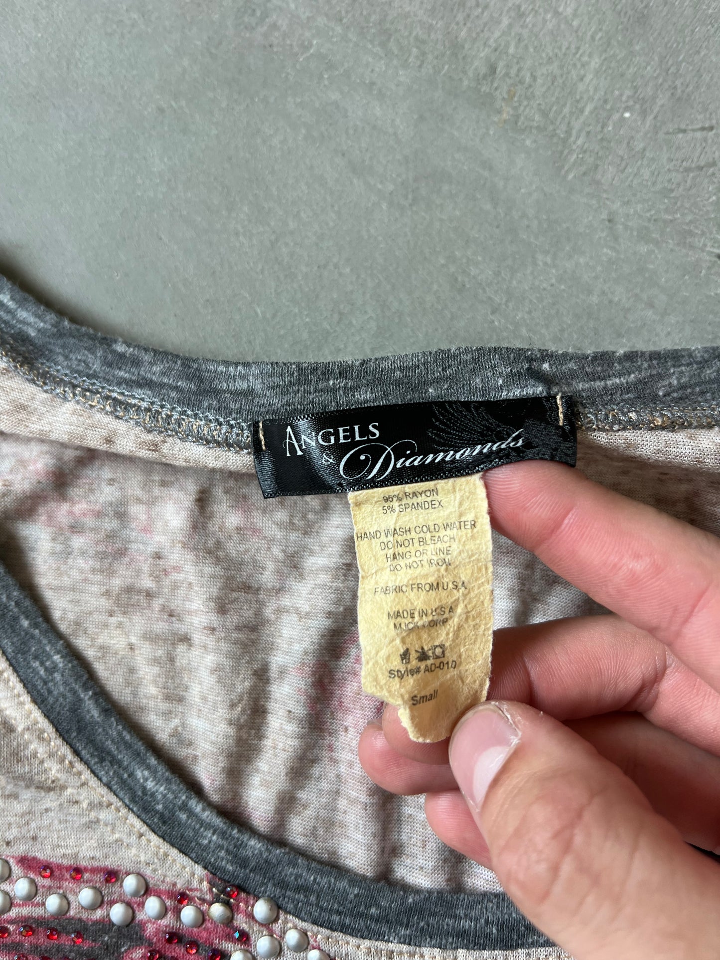 Vintage Y2k Affliction Cross Shirt - S