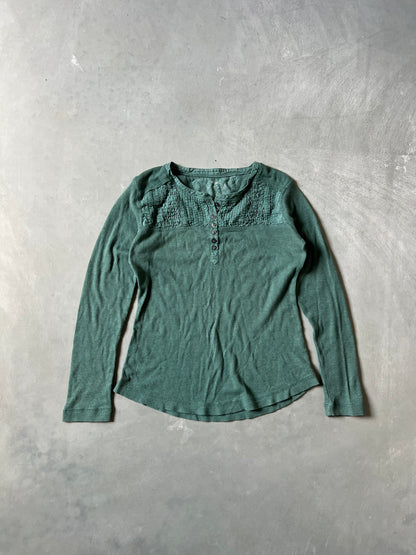 Vintage Green Y2k Longsleeve Shirt - M