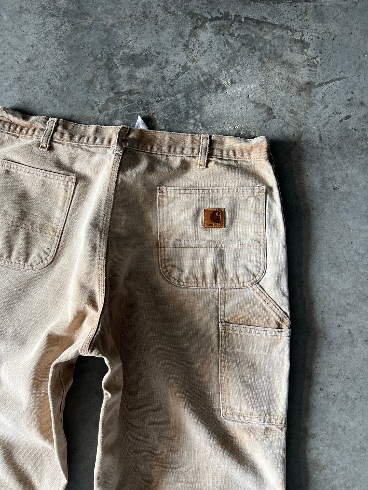 Vintage Faded Tan Carhartt Carpenter Pants - 35x29