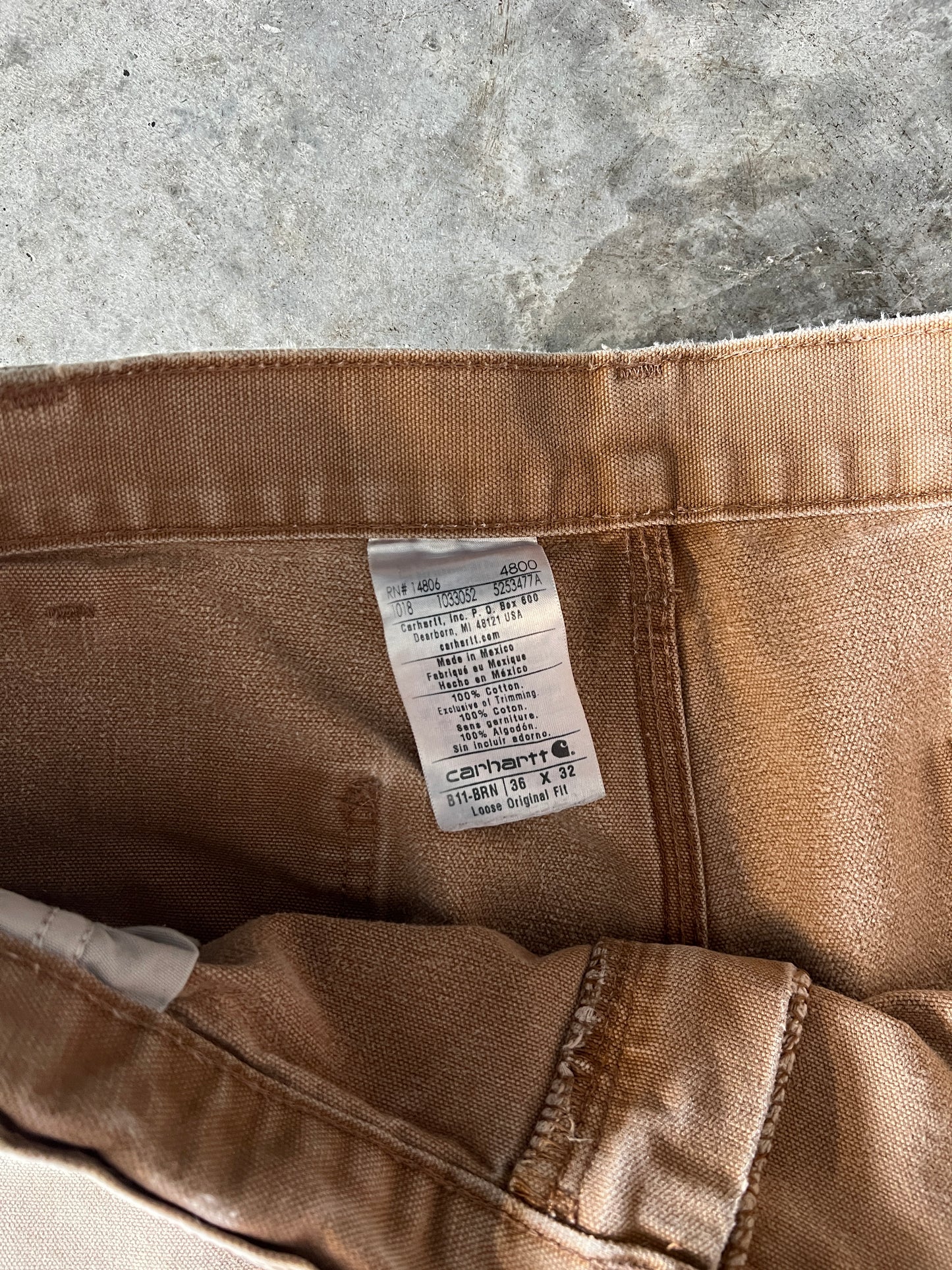 Vintage Faded Tan Carhartt Carpenter Pants - 35x29