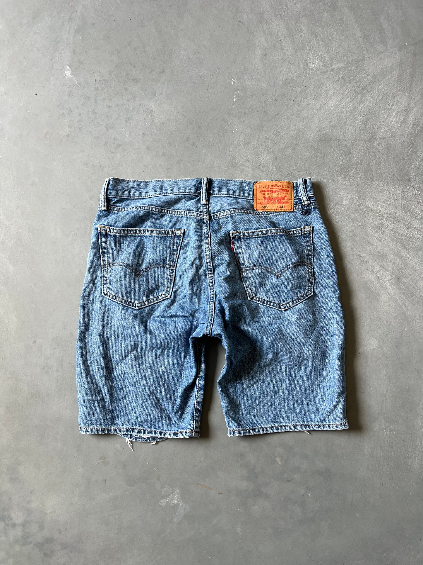 Vintage Denim Blue Levi 505 Jorts - 34