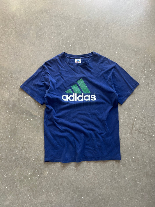 Vintage Navy Blue Adidas Shirt - M