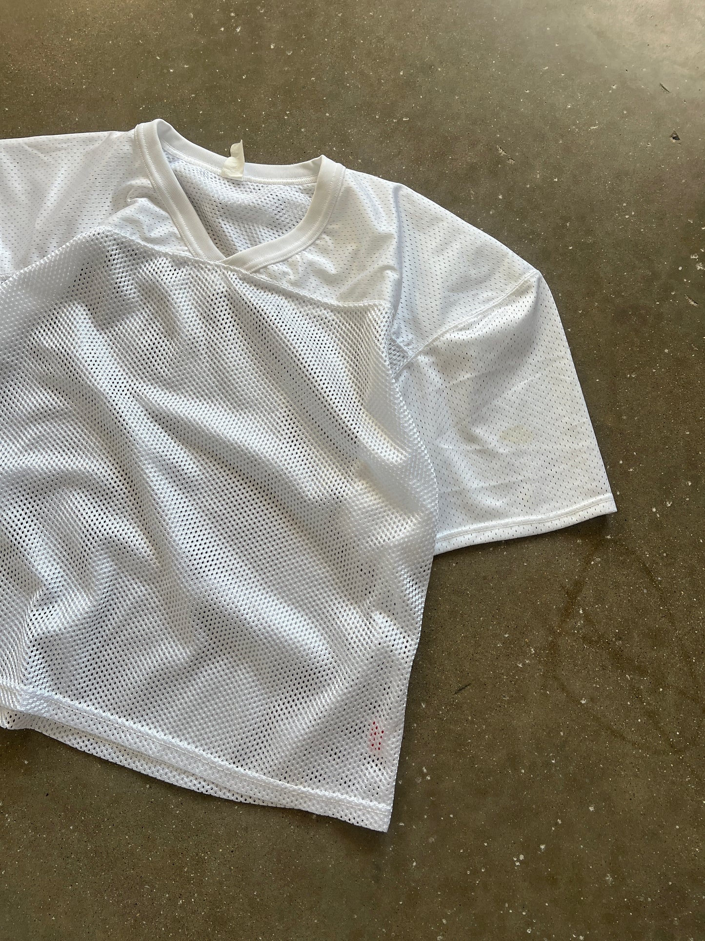 Vintage White Football Practice Jersey - L