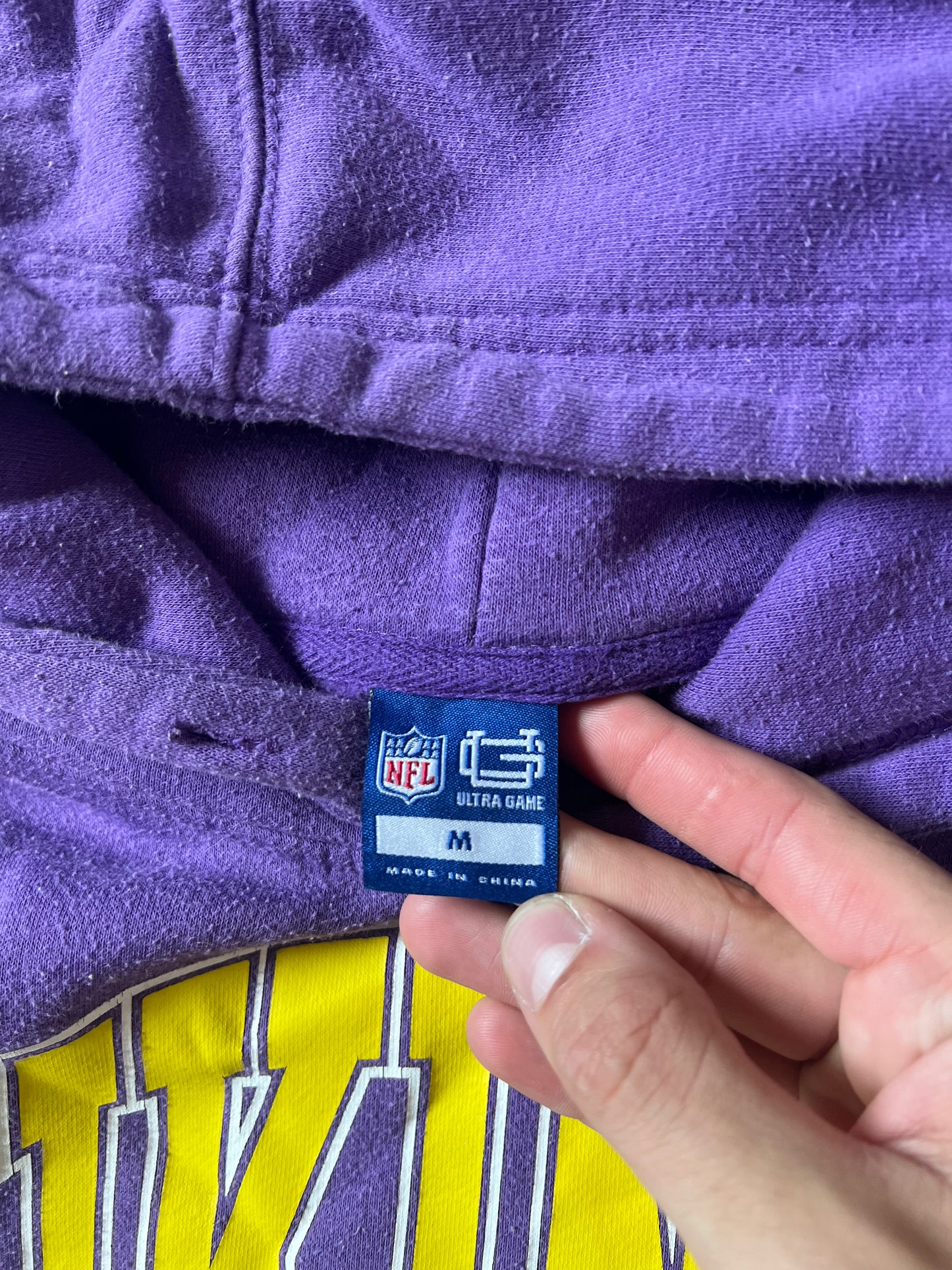 Minnesota Vikings Spellout Hoodie - M